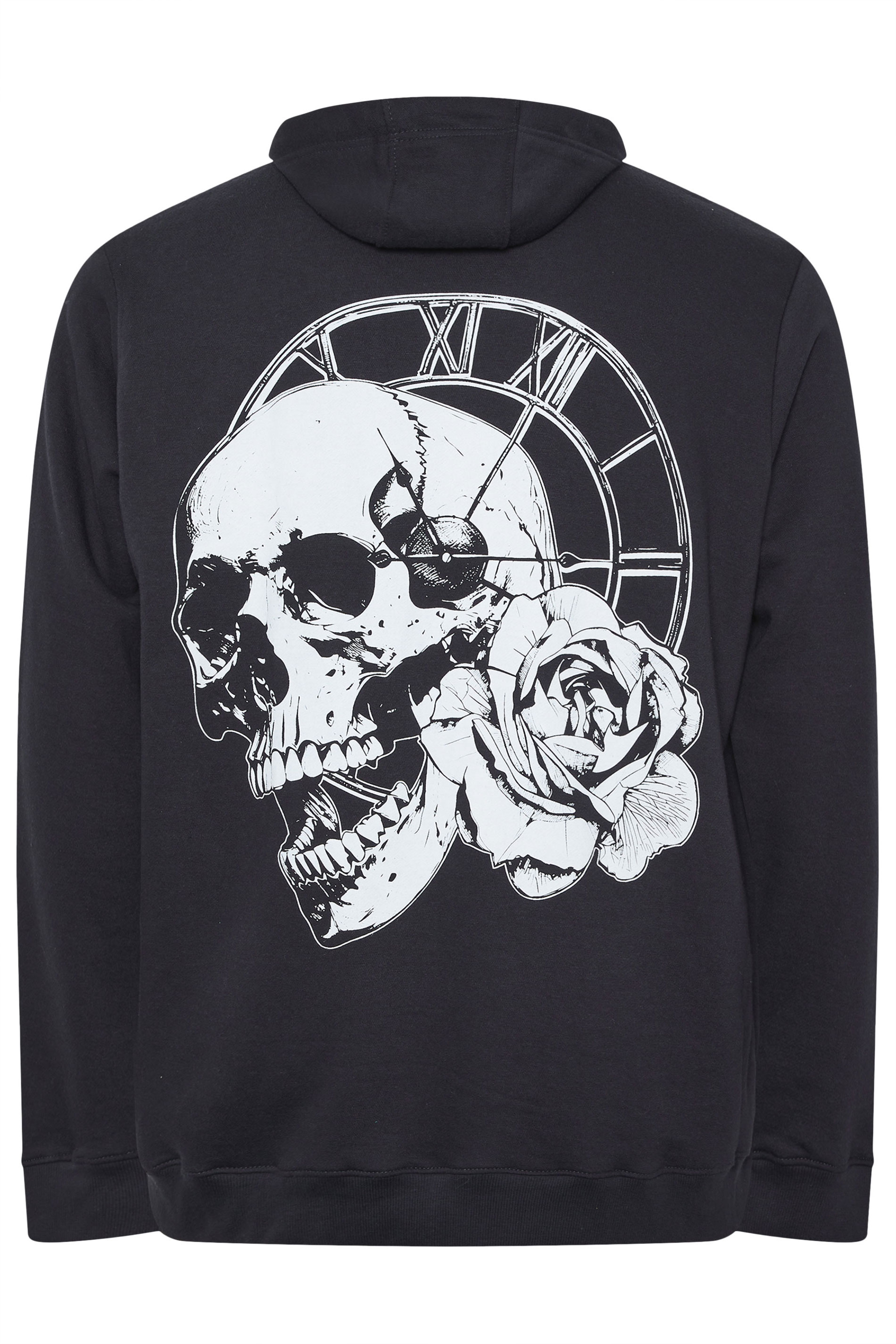 BadRhino Big & Tall Black Japanese 'Samurai' Zip Through Hoodie | BadRhino 6