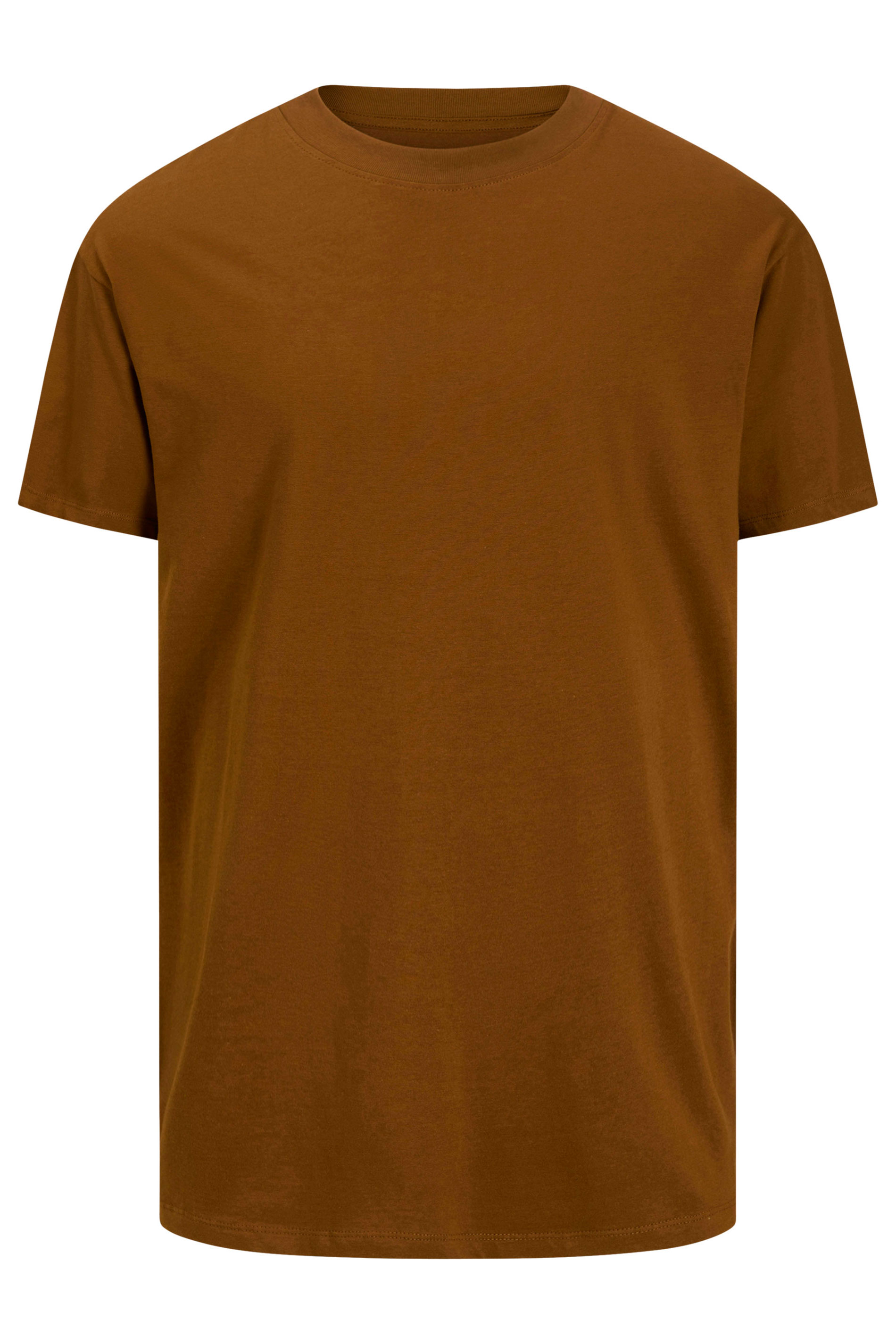 JACK & JONES Big & Tall Monks Robe Brown Basic T-Shirt | BadRhino 3
