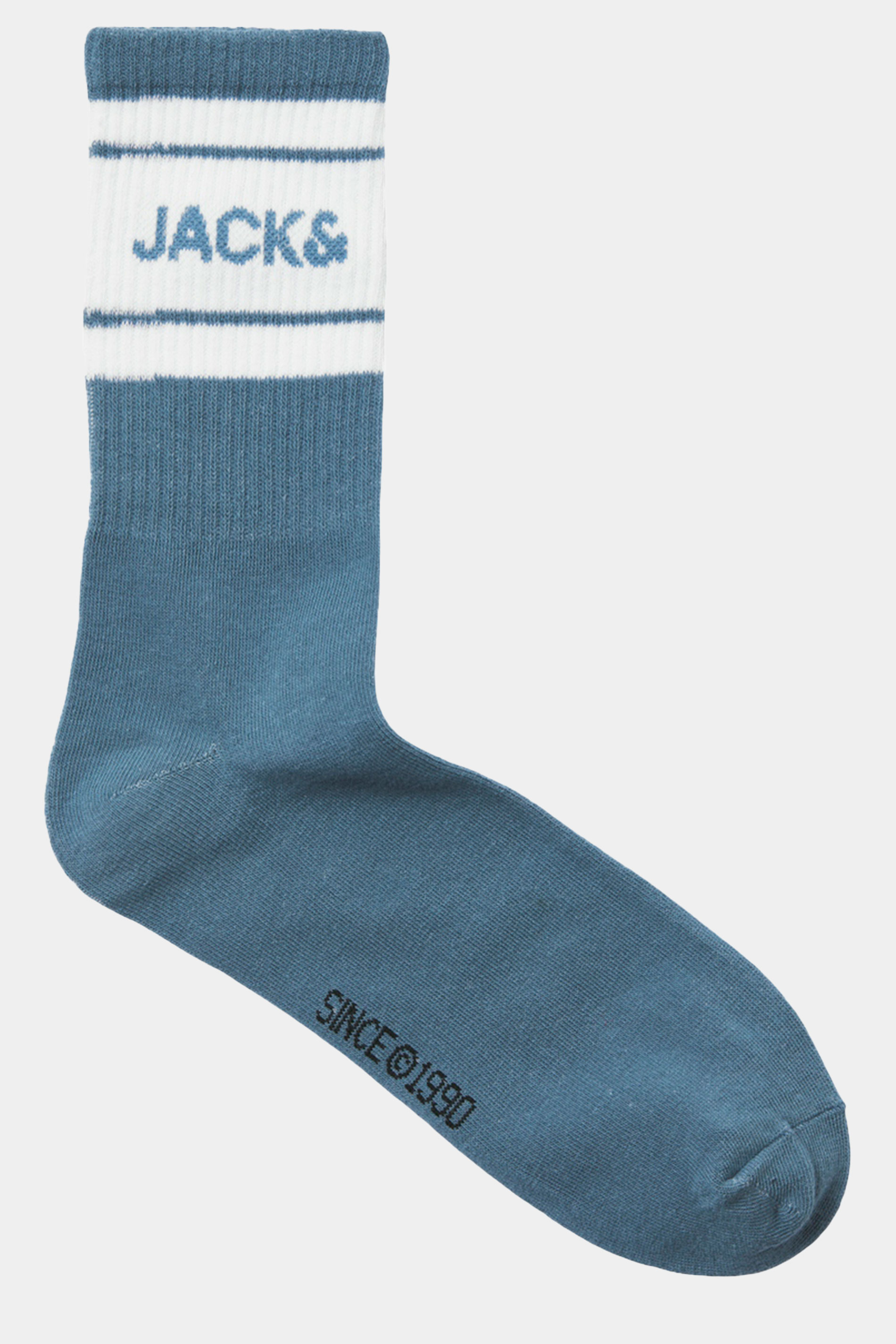 JACK & JONES 3 Pack Blue & White Tennis Socks | BadRhino 5