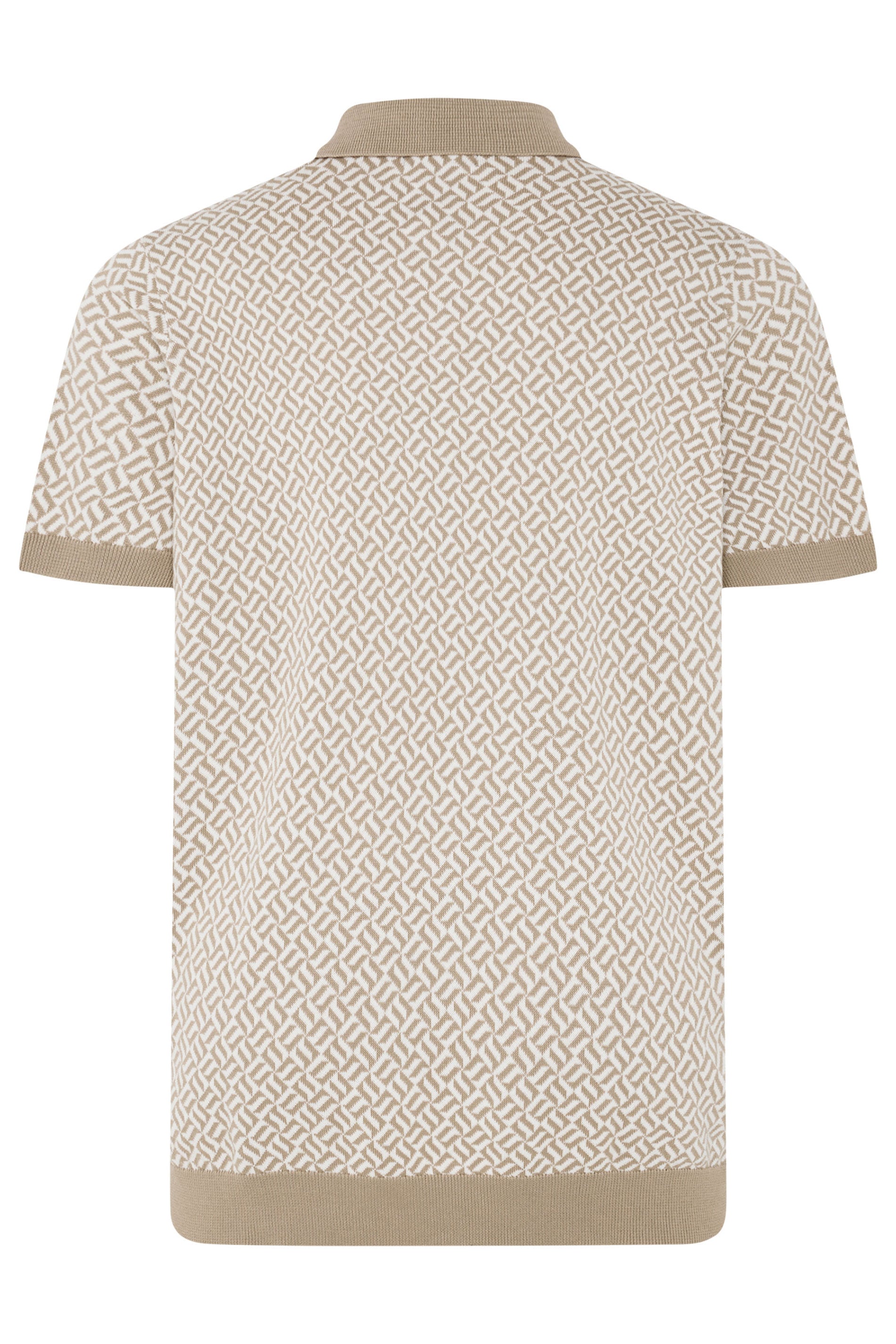 BadRhino Big & Tall Stone Brown Pattern Knitted Trophy Polo | BadRhino 7