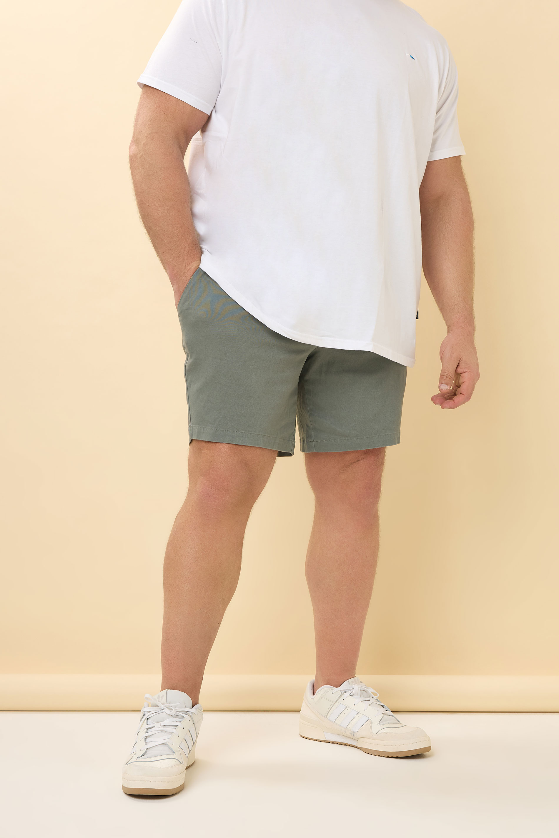 BadRhino Big & Tall Sage Green Chino Shorts | BadRhino 2
