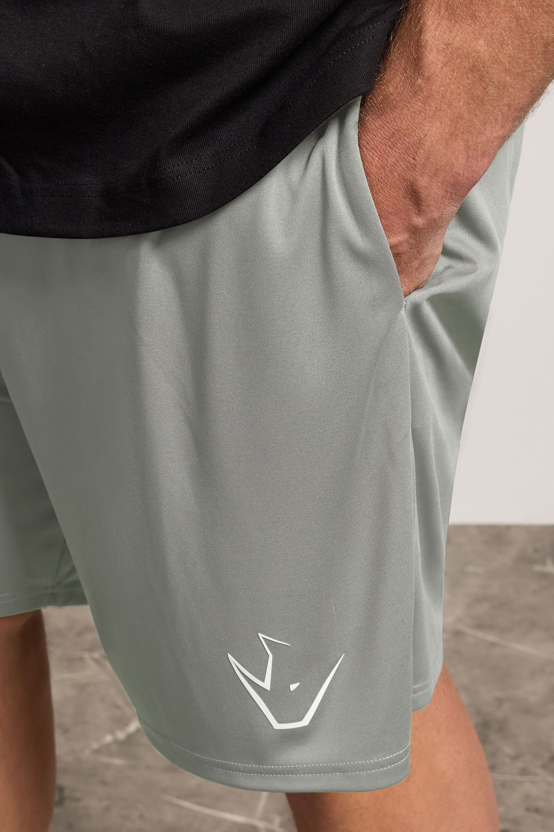 IronRhino Big & Tall Grey Lightweight Performance Shorts | BadRhino 4