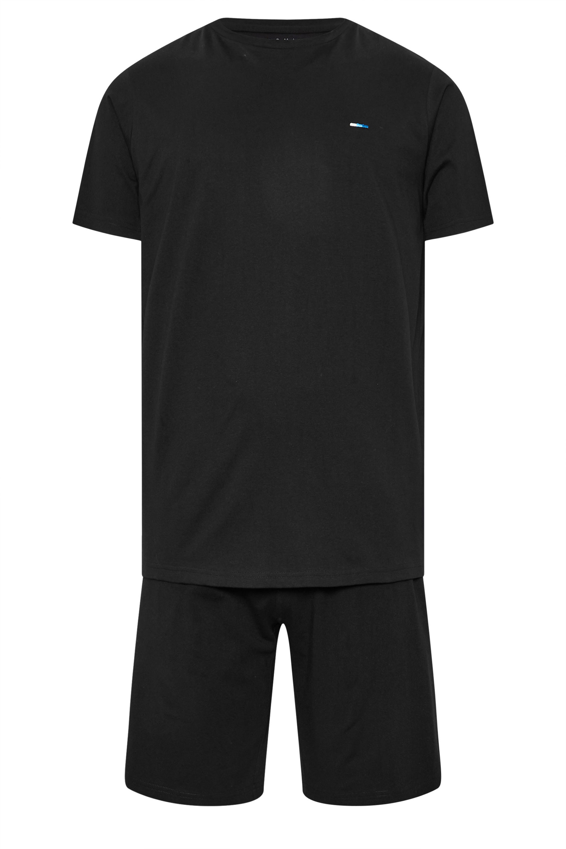BadRhino Big & Tall Black Lounge Shorts & T-Shirt Set | BadRhino 6
