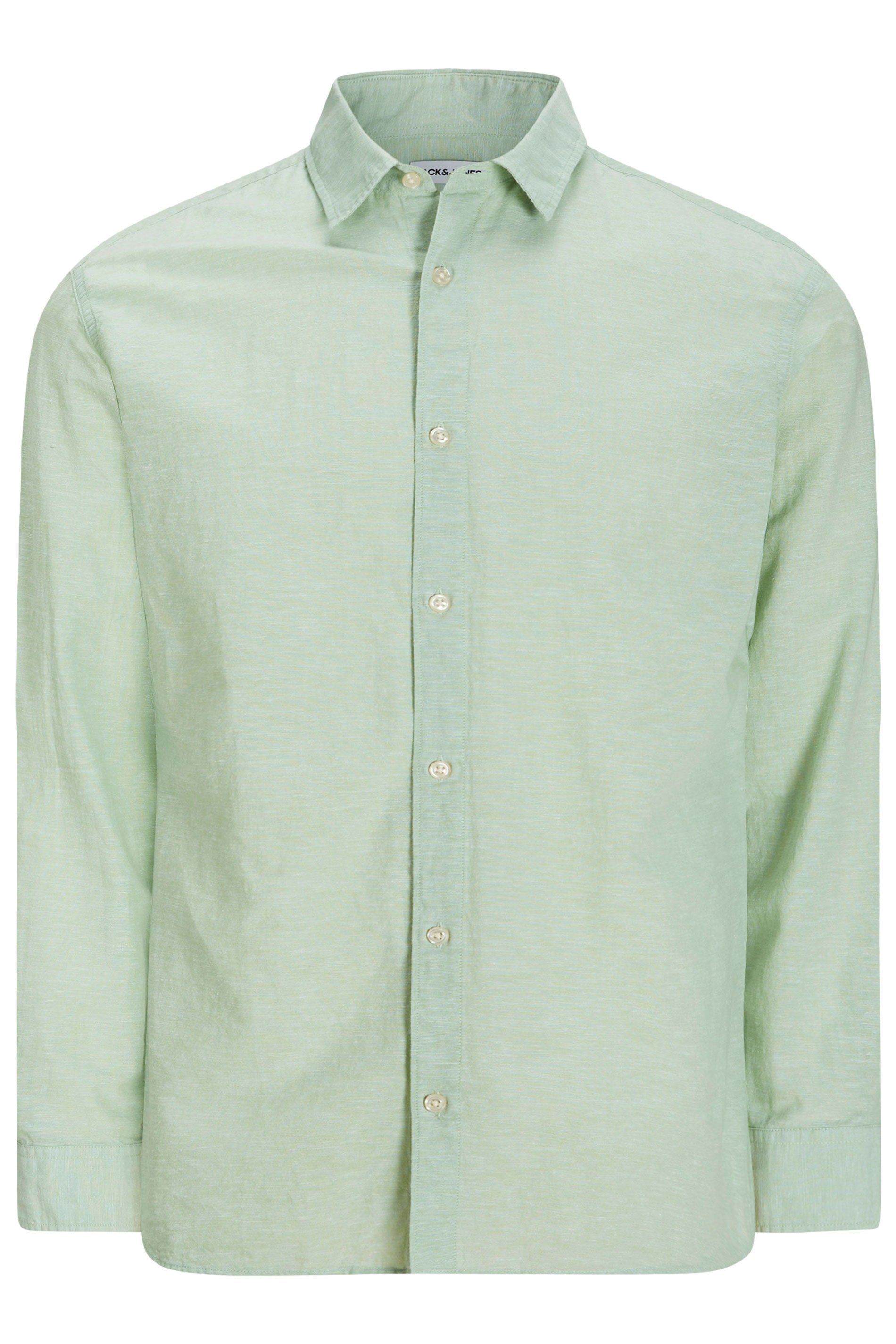 JACK & JONES Big & Tall Iceberg Green Long Sleeve Shirt | BadRhino 2
