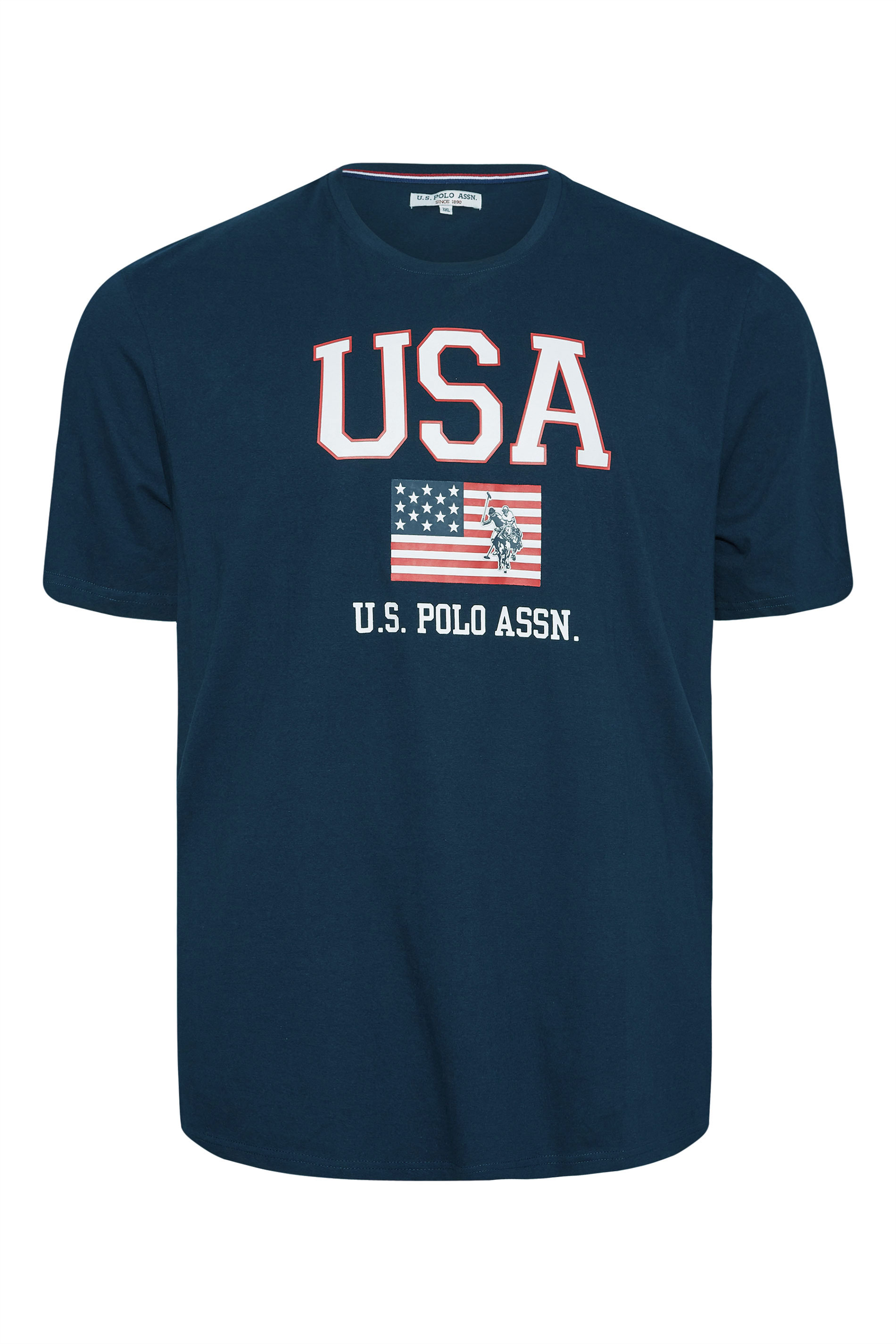 U.S. POLO ASSN. Navy Blue USA Print T-Shirt | BadRhino 3