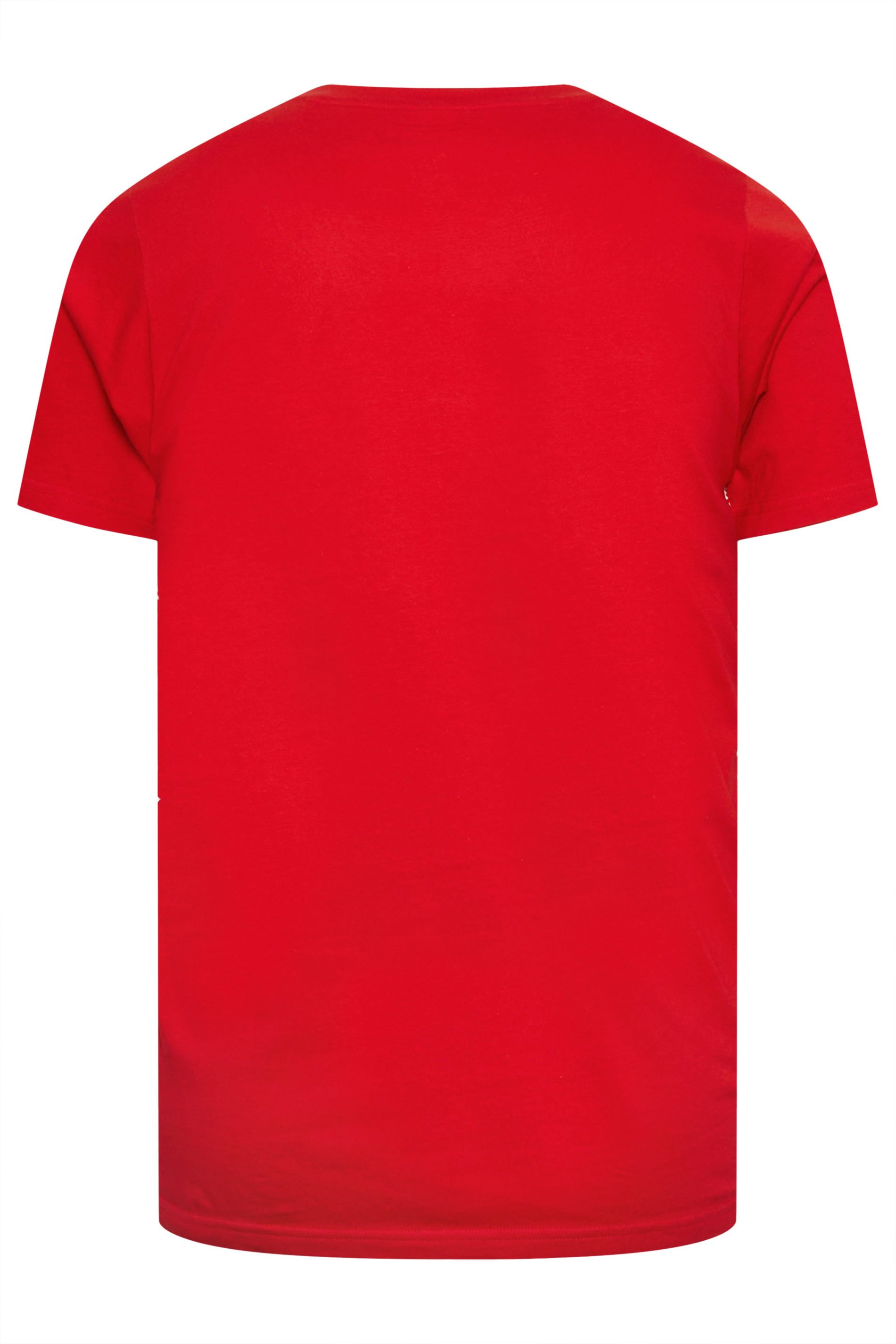 BadRhino Big & Tall Red Fairisle Christmas Graphic T-Shirt | BadRhino 6