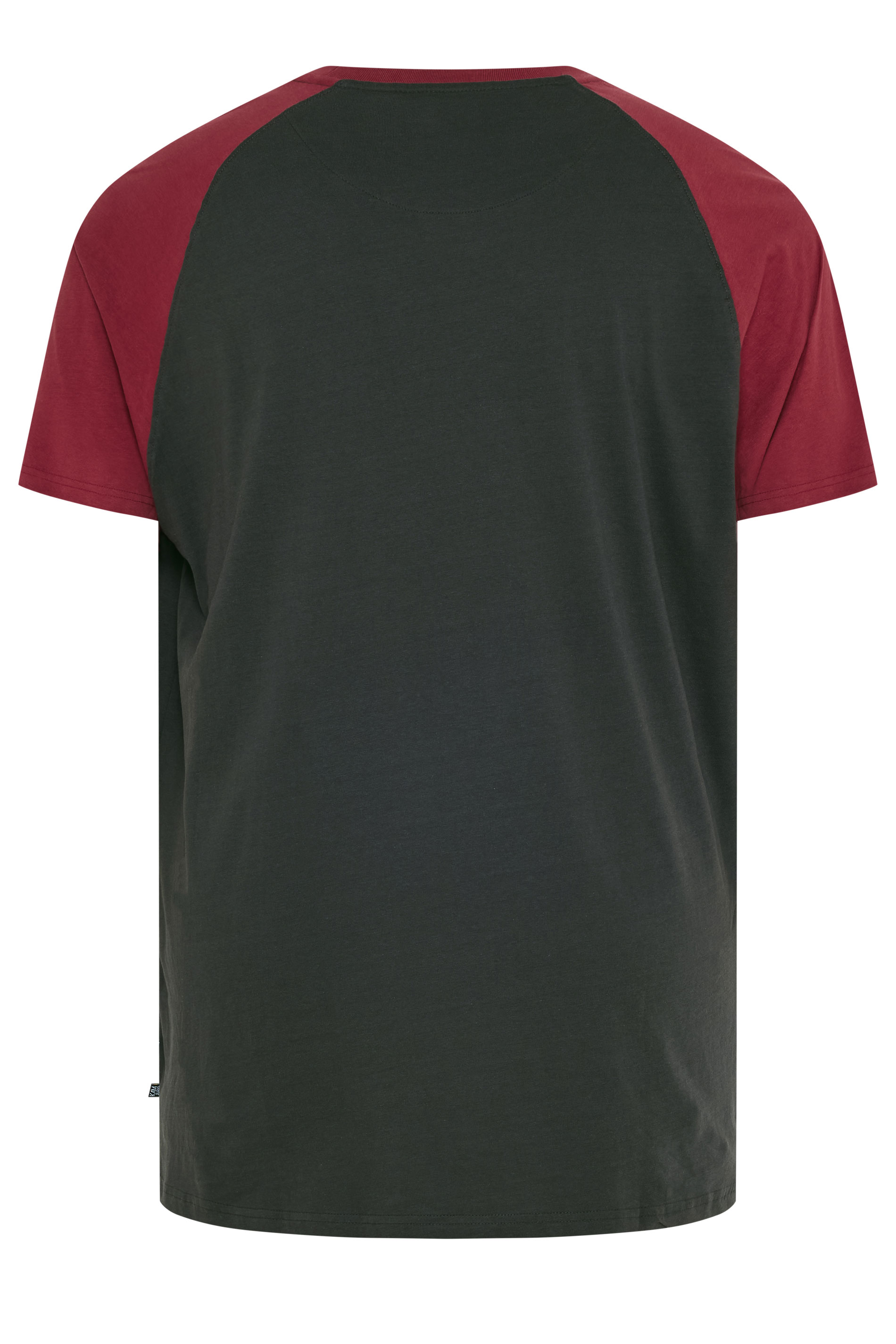 KAM Big & Tall Black Raglan Graphic Print T-Shirt | BadRhino 2