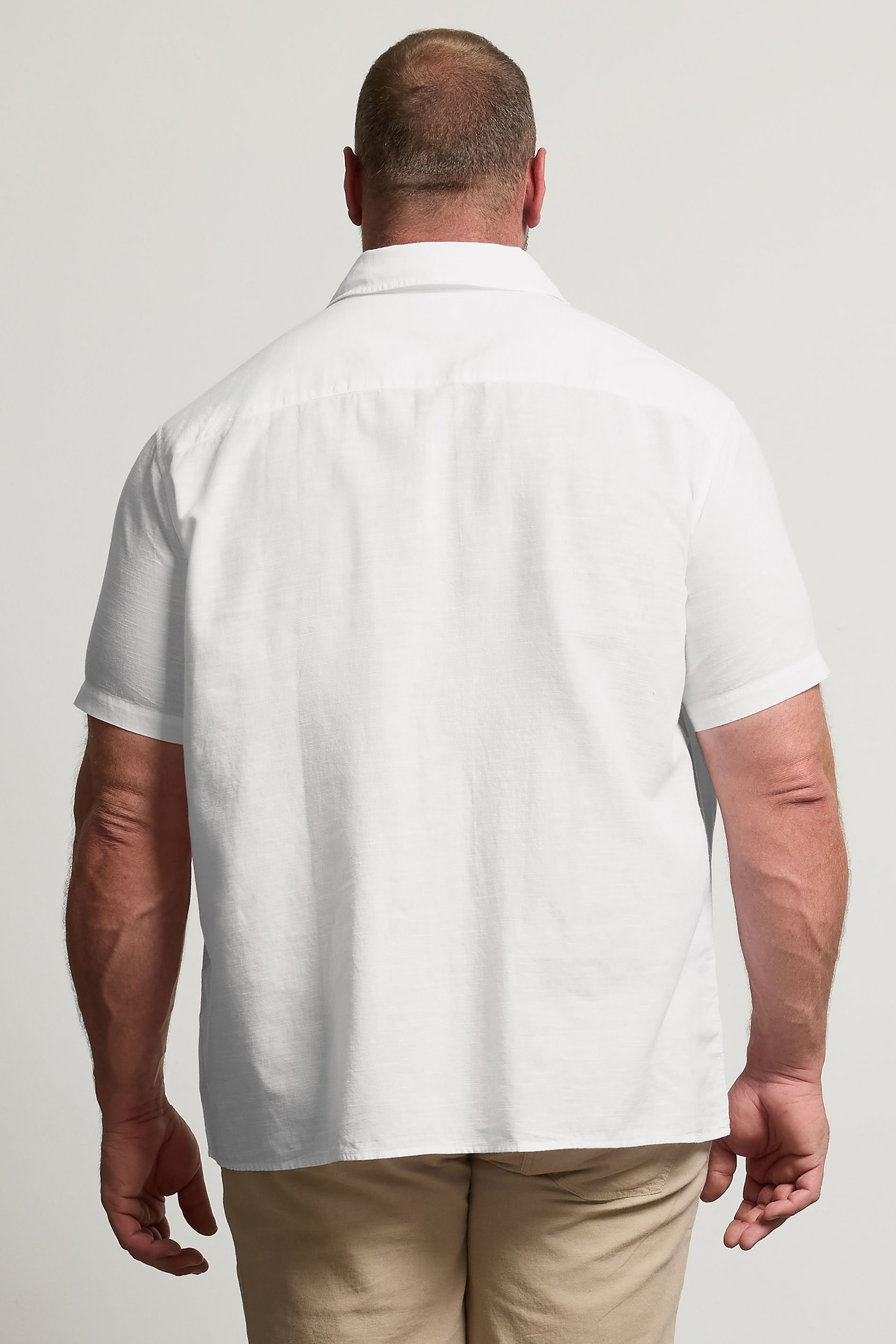 BadRhino Big & Tall White Linen Shirt | BadRhino 4