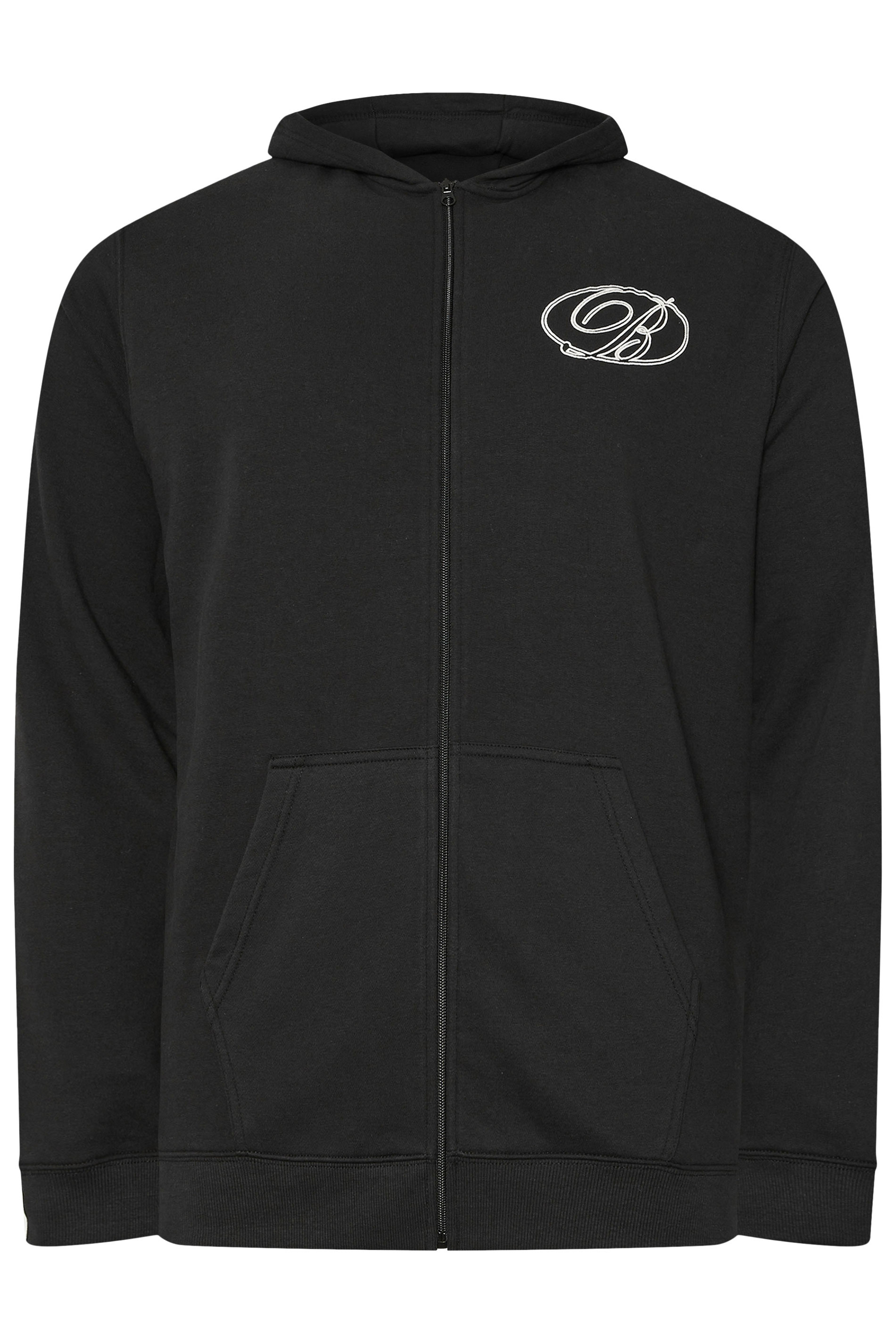 BadRhino Big & Tall Black Zip Up Worldwide Hoodie | BadRhino 7