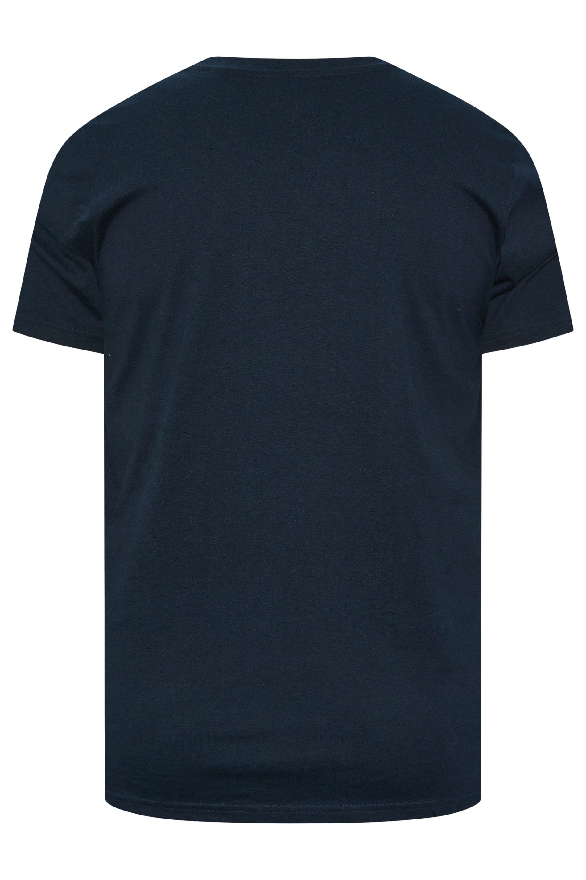 BadRhino Big & Tall Navy Blue Script Graphic Print T-Shirt | BadRhino 6