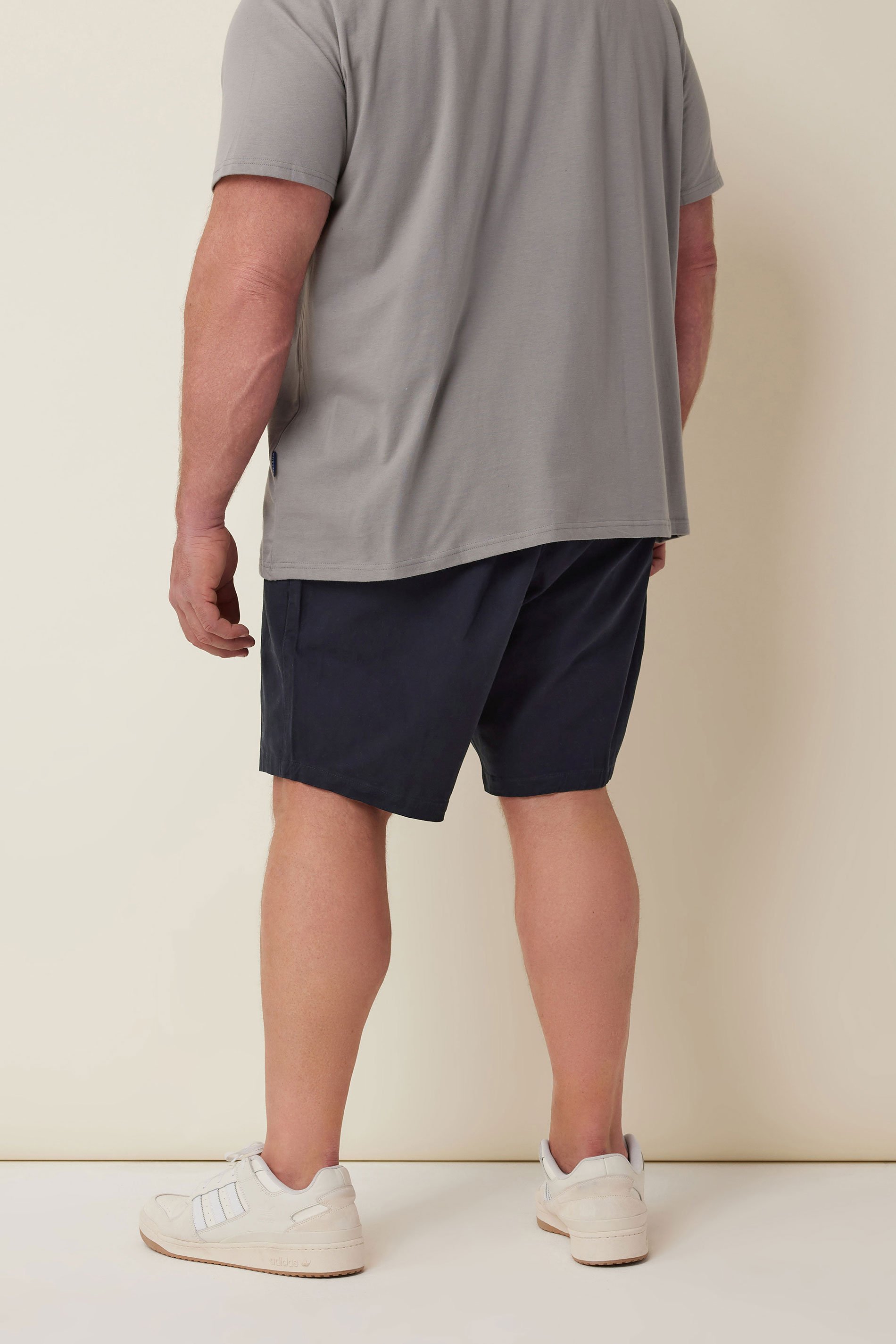 BadRhino Big & Tall 2 PACK Black & Navy Blue Elasticated Waist Chino Shorts 5