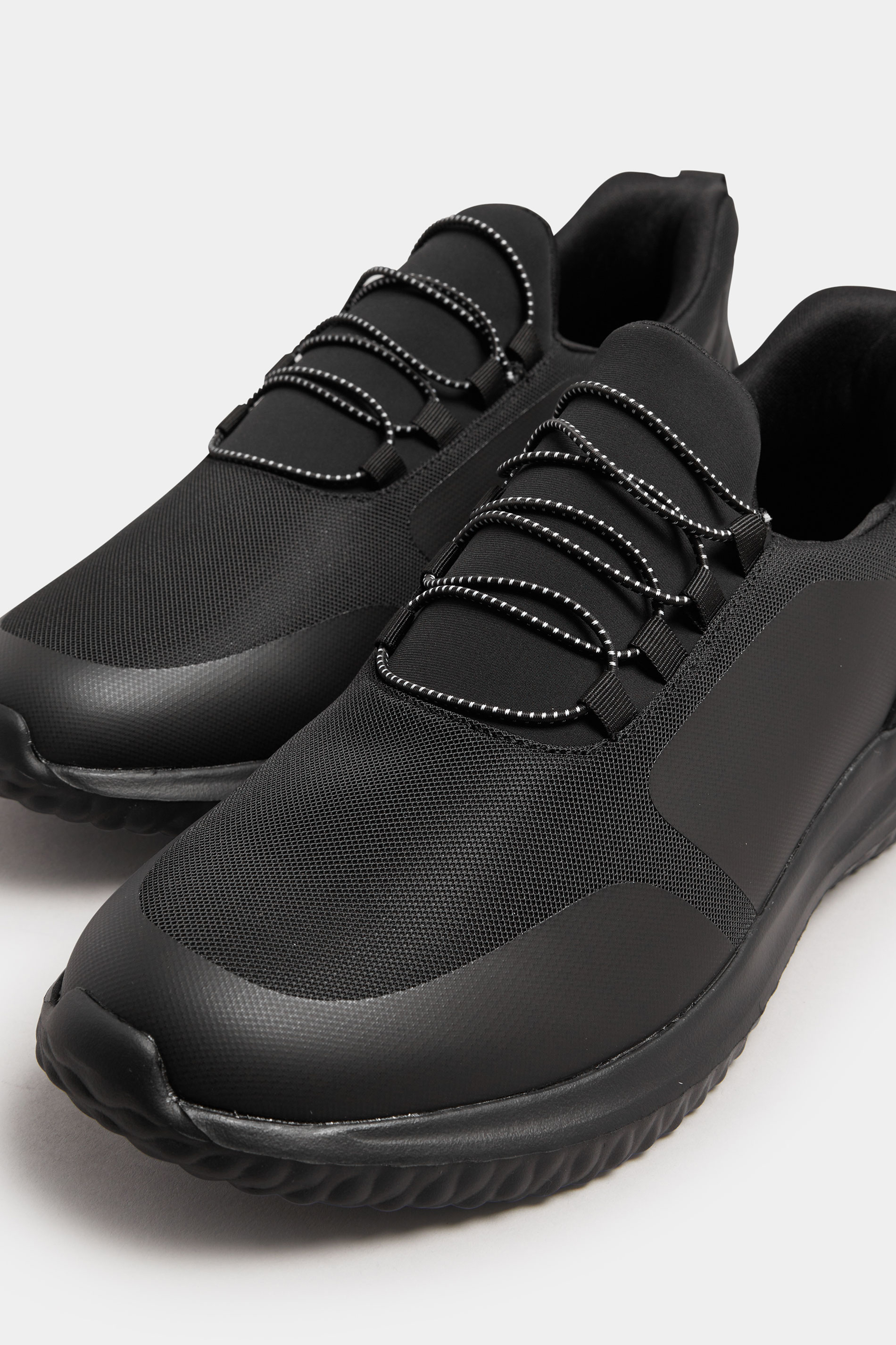 D555 Black PU Lace Shoes | BadRhino 4