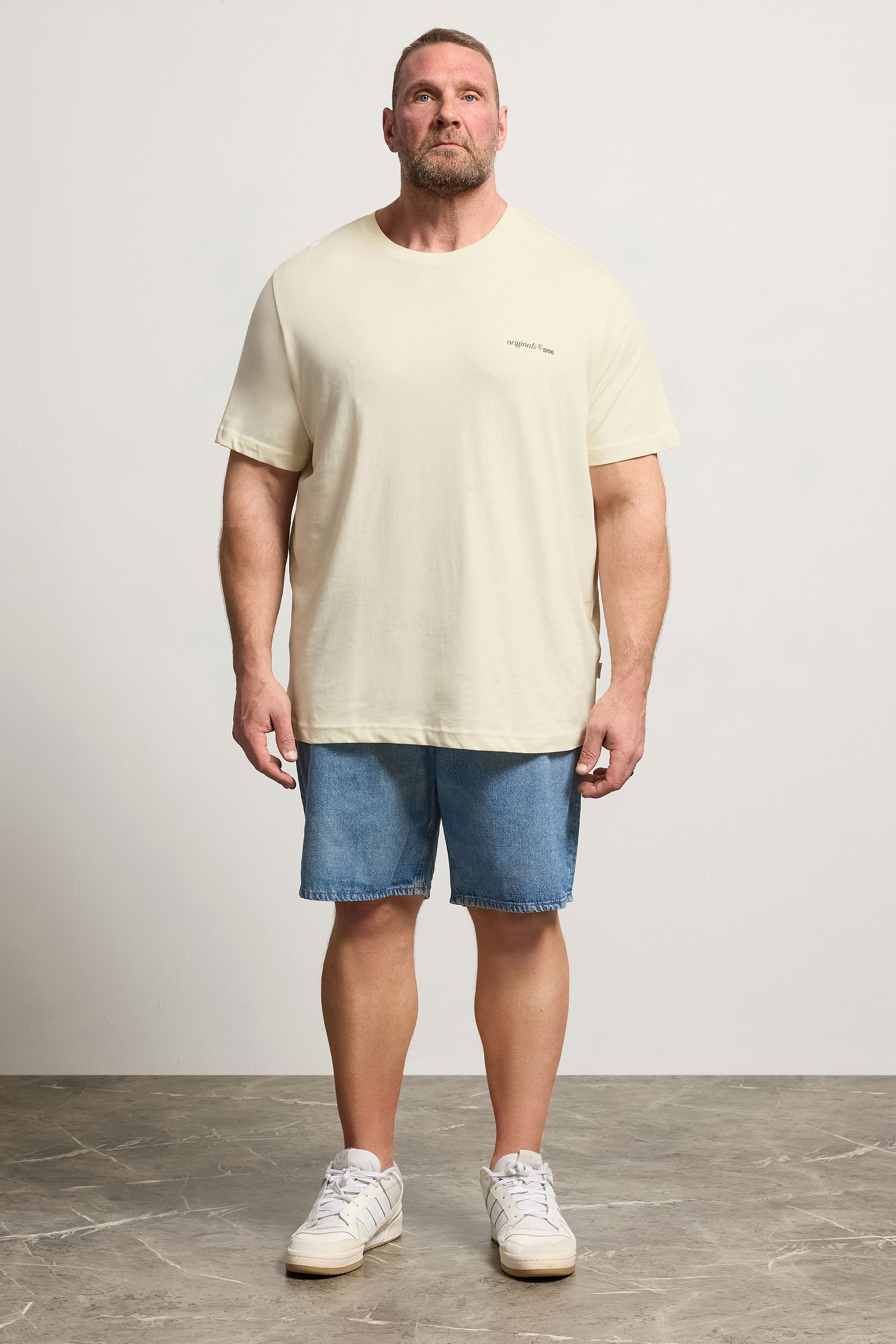 JACK & JONES Big & Tall Blue Cotton Shorts | BadRhino 1