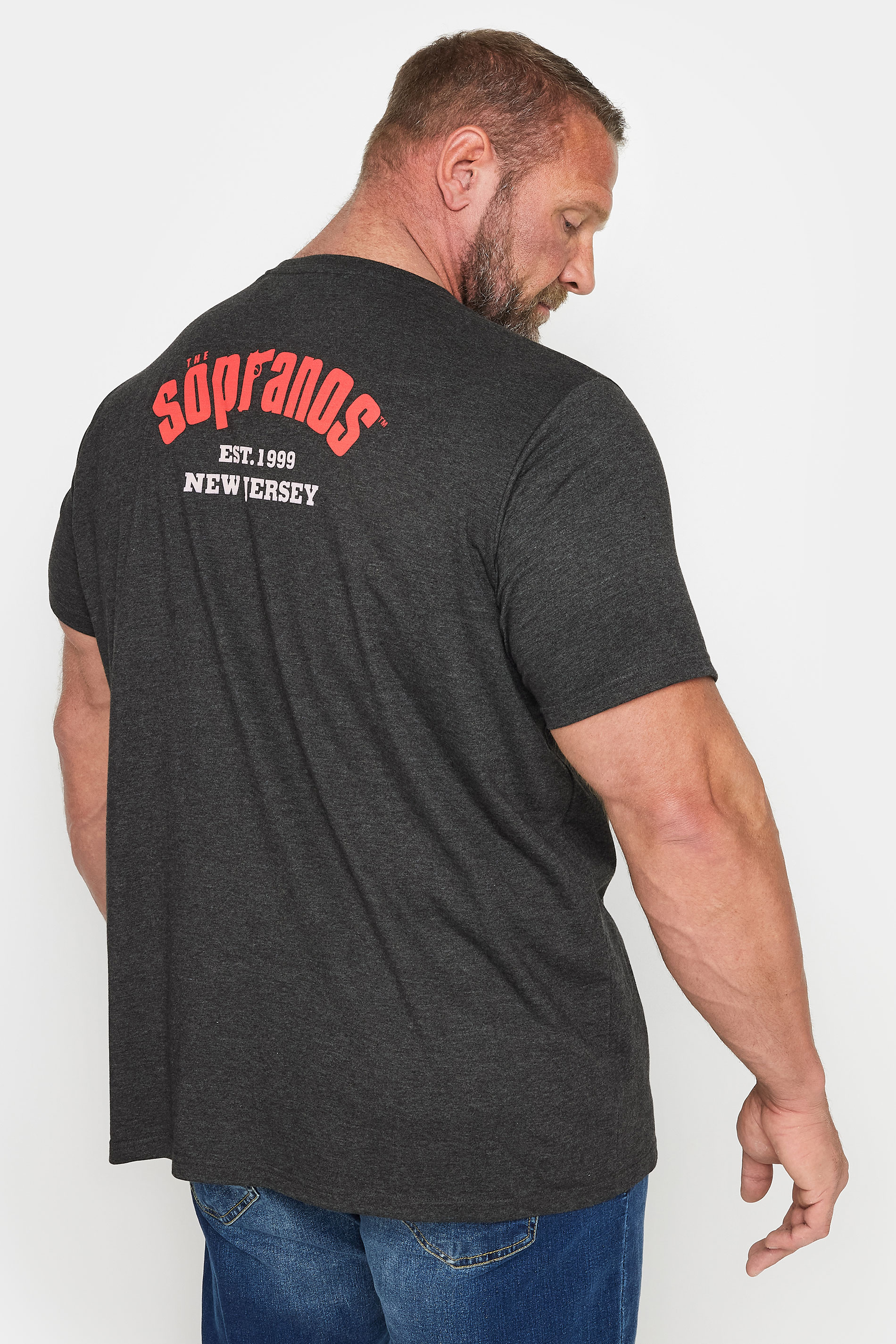 BadRhino Big & Tall Grey 'The Sopranos' Graphic T-Shirt | BadRhino 2