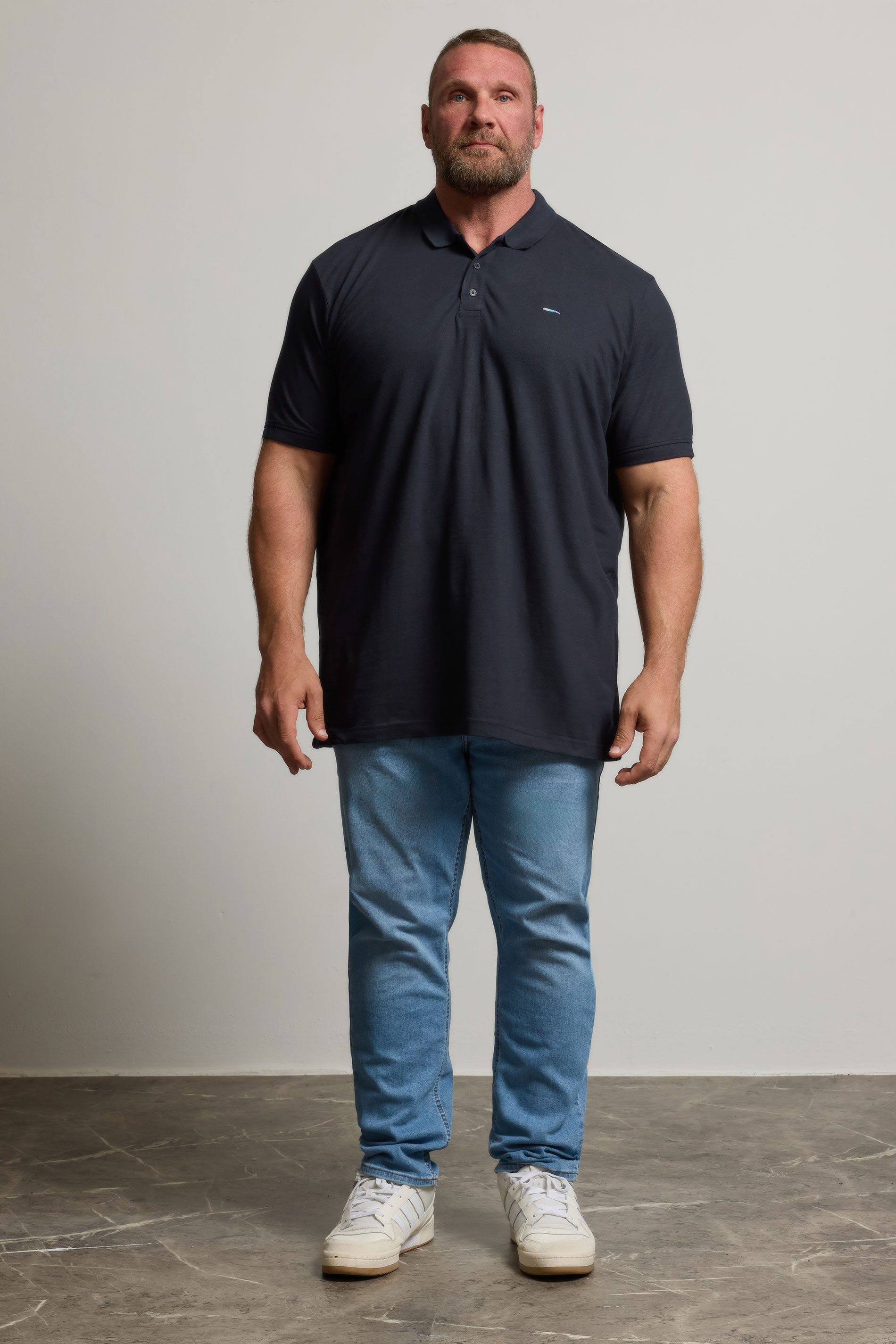 BadRhino Big & Tall Dark Navy Blue Core Polo Shirt | BadRhino 2