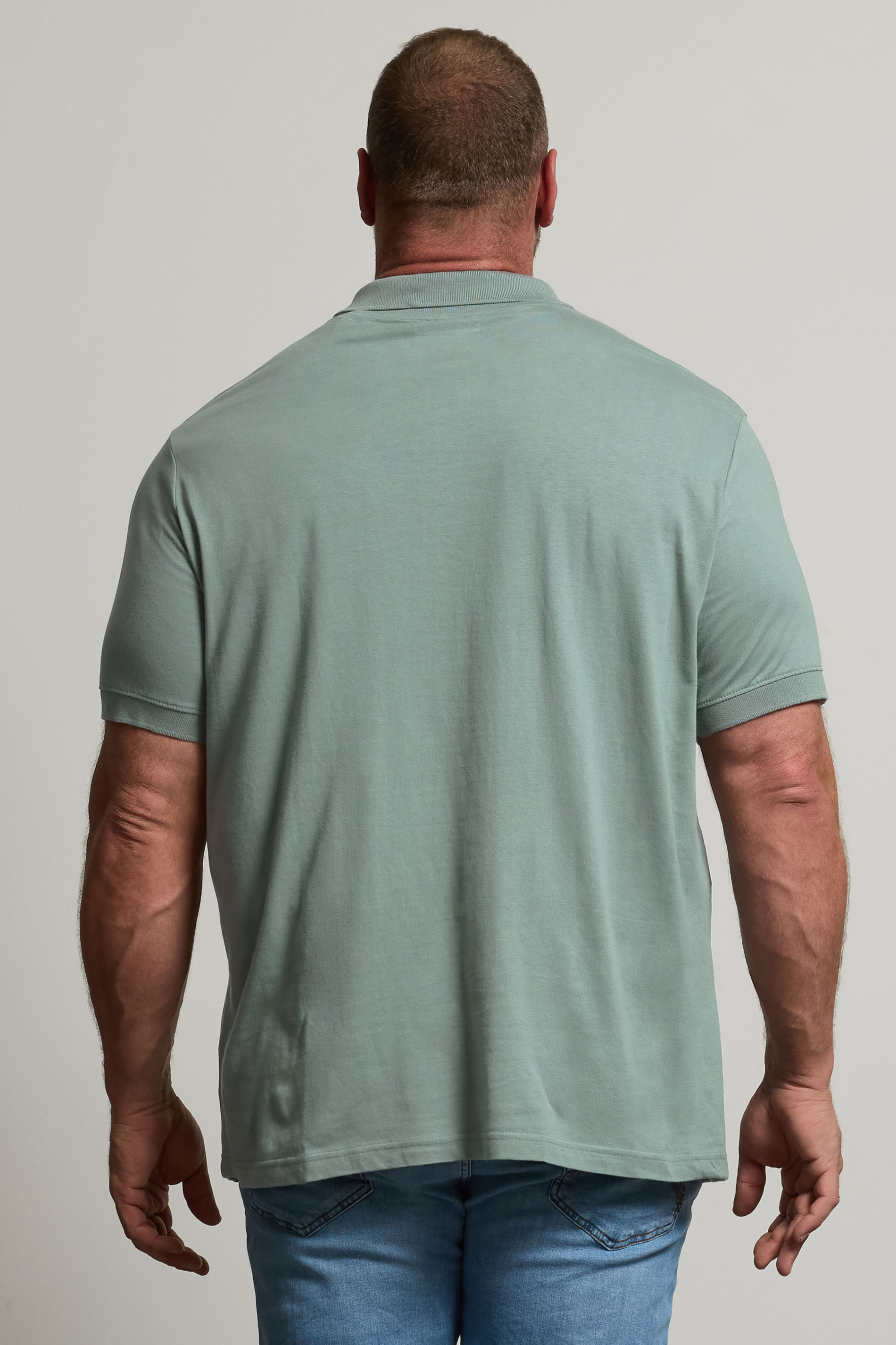 BadRhino Big & Tall Green Jersey Polo Shirt | BadRhino 3