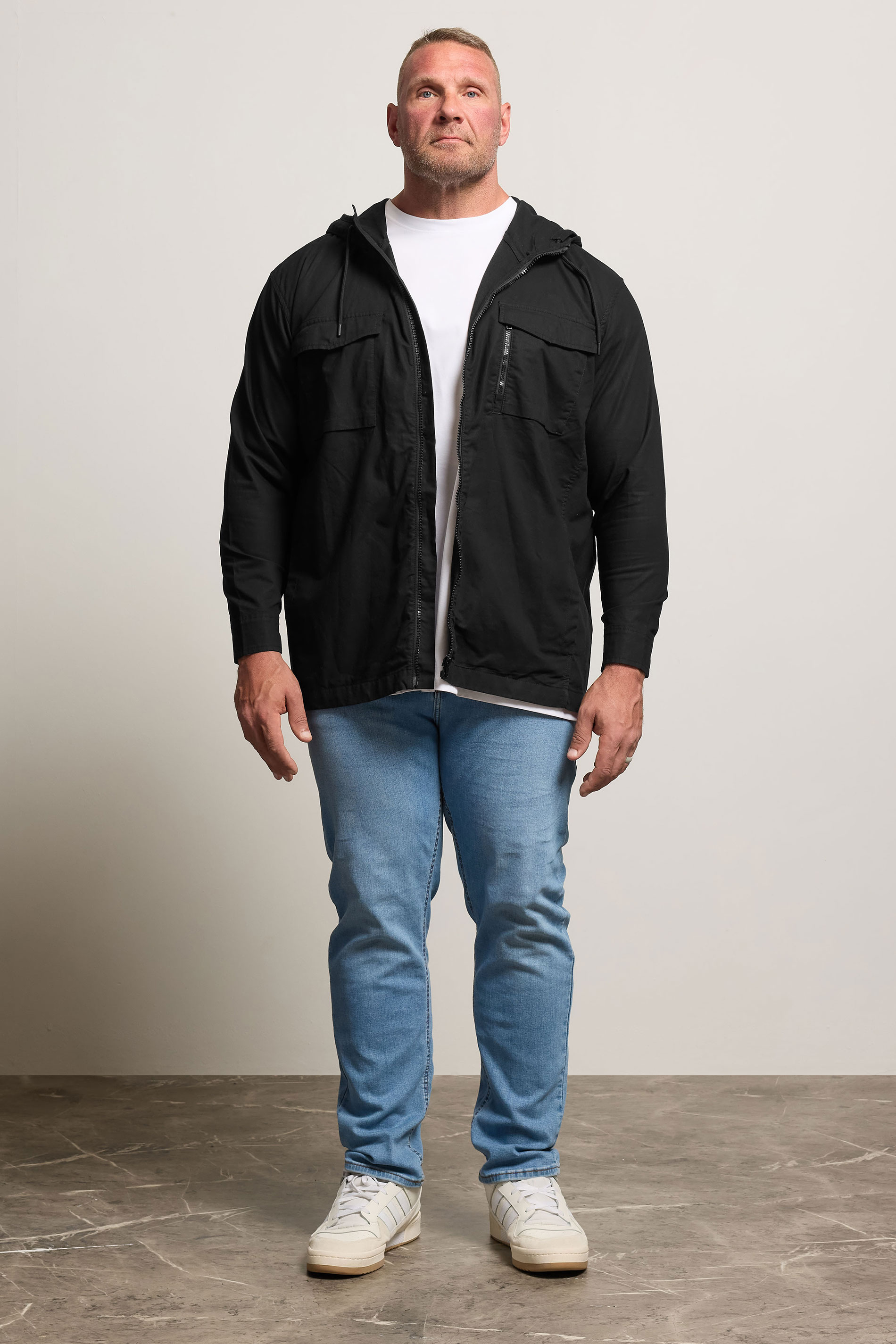 BadRhino Big & Tall Black Canvas Hooded Jacket | BadRhino 3