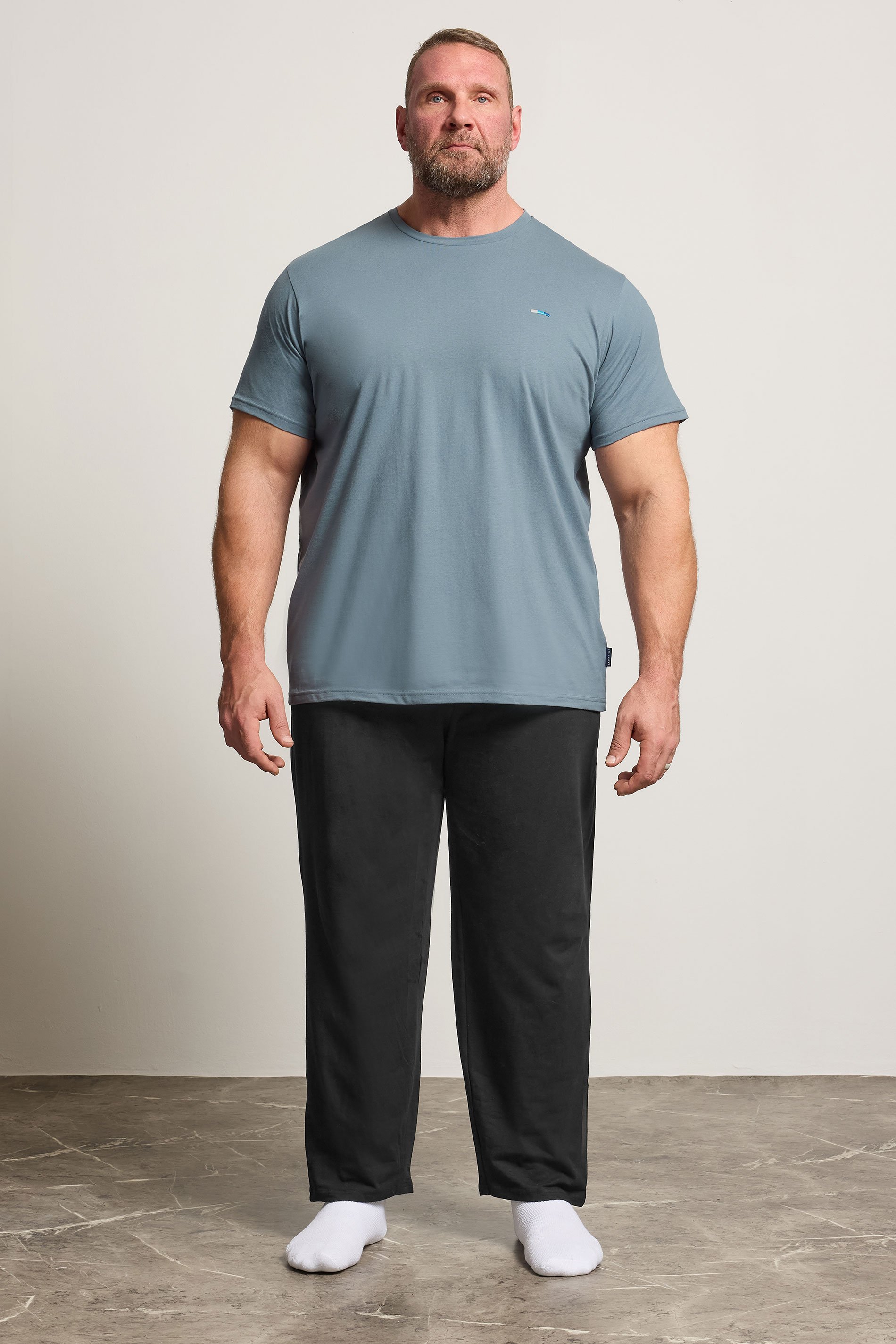 BadRhino Big & Tall Petrol Blue Lounge Trouser & T-Shirt Set | BadRhino 1