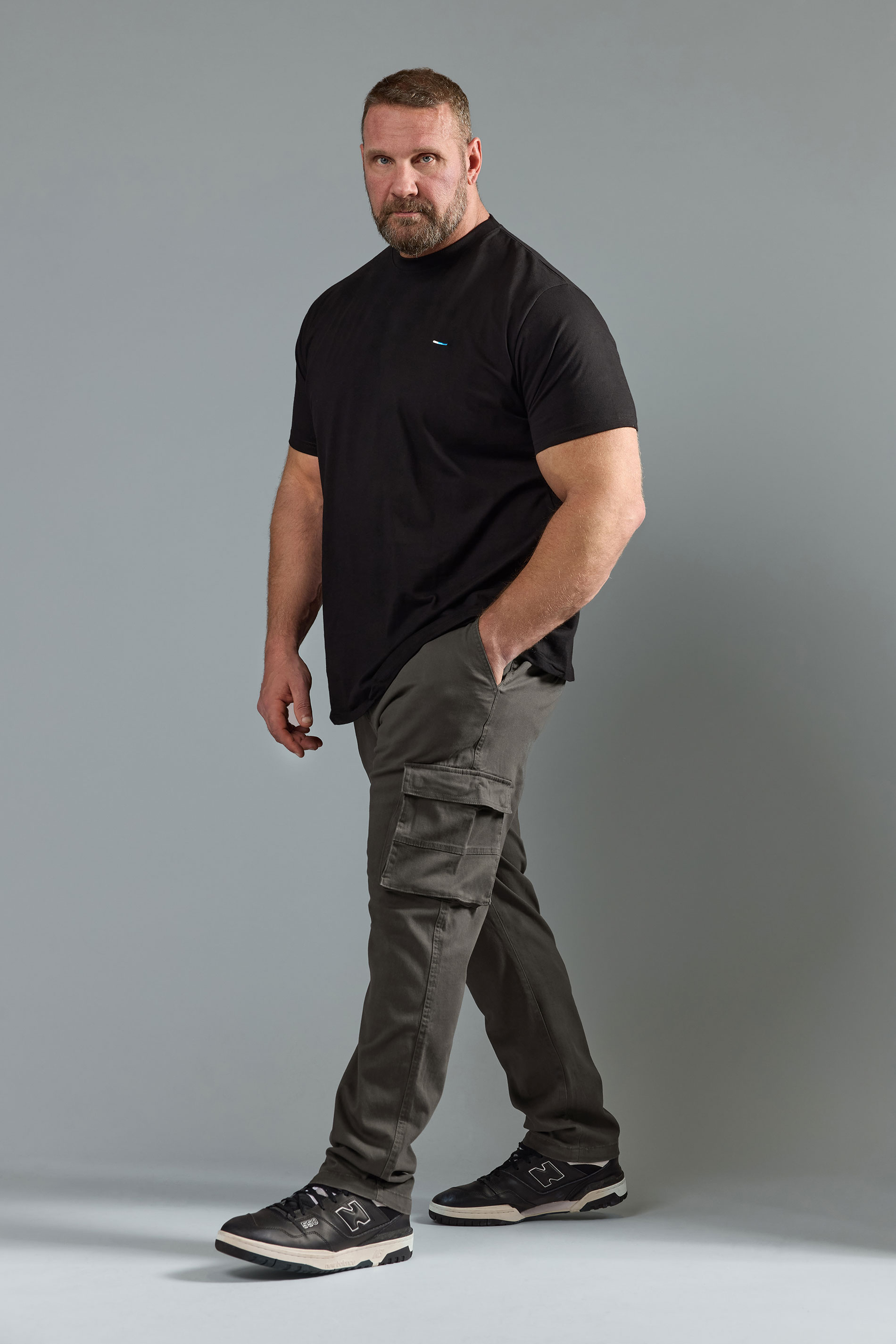 BadRhino Big & Tall Slate Grey Stretch Cargo Trousers | BadRhino 3