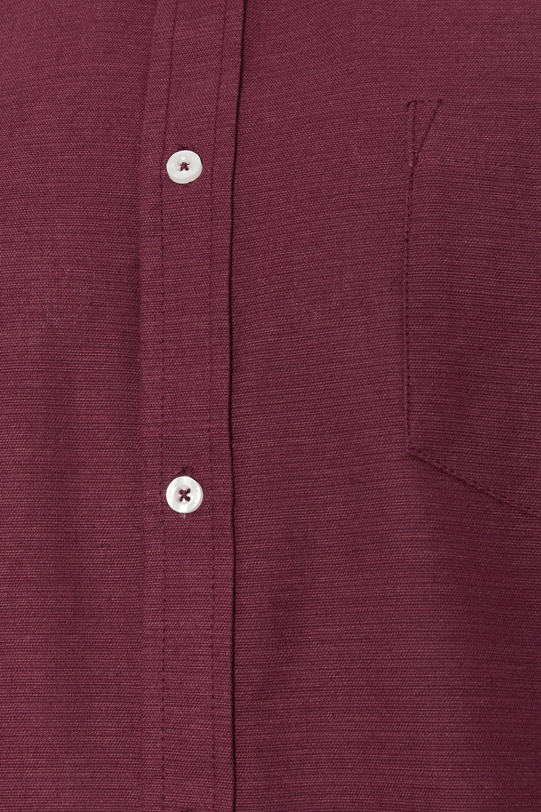 BadRhino Big & Tall Burgundy Red Long Sleeve Slub Shirt | BadRhino 8