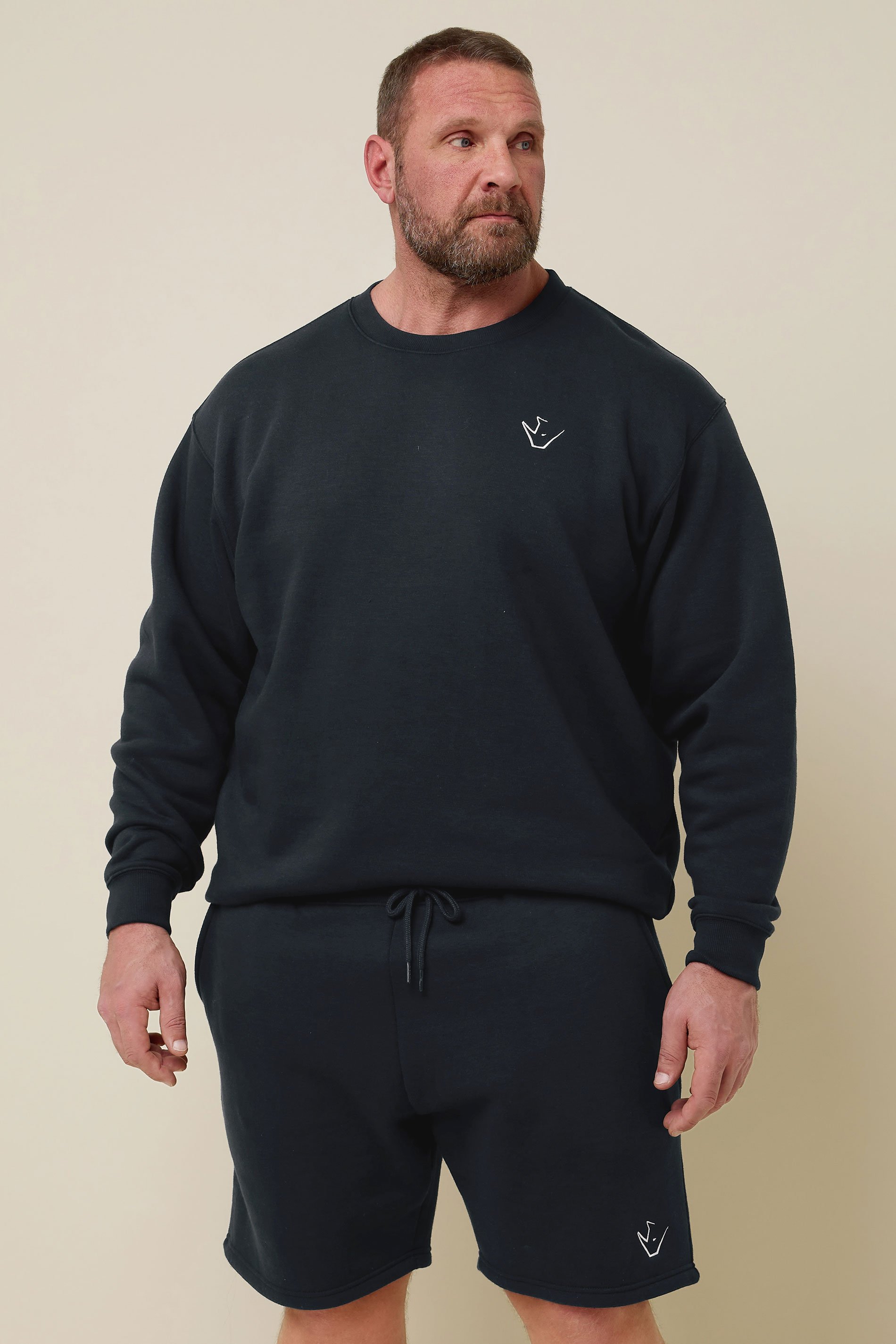 IronRhino Big & Tall Navy Blue 'Rest Day' Shorts | BadRhino 3