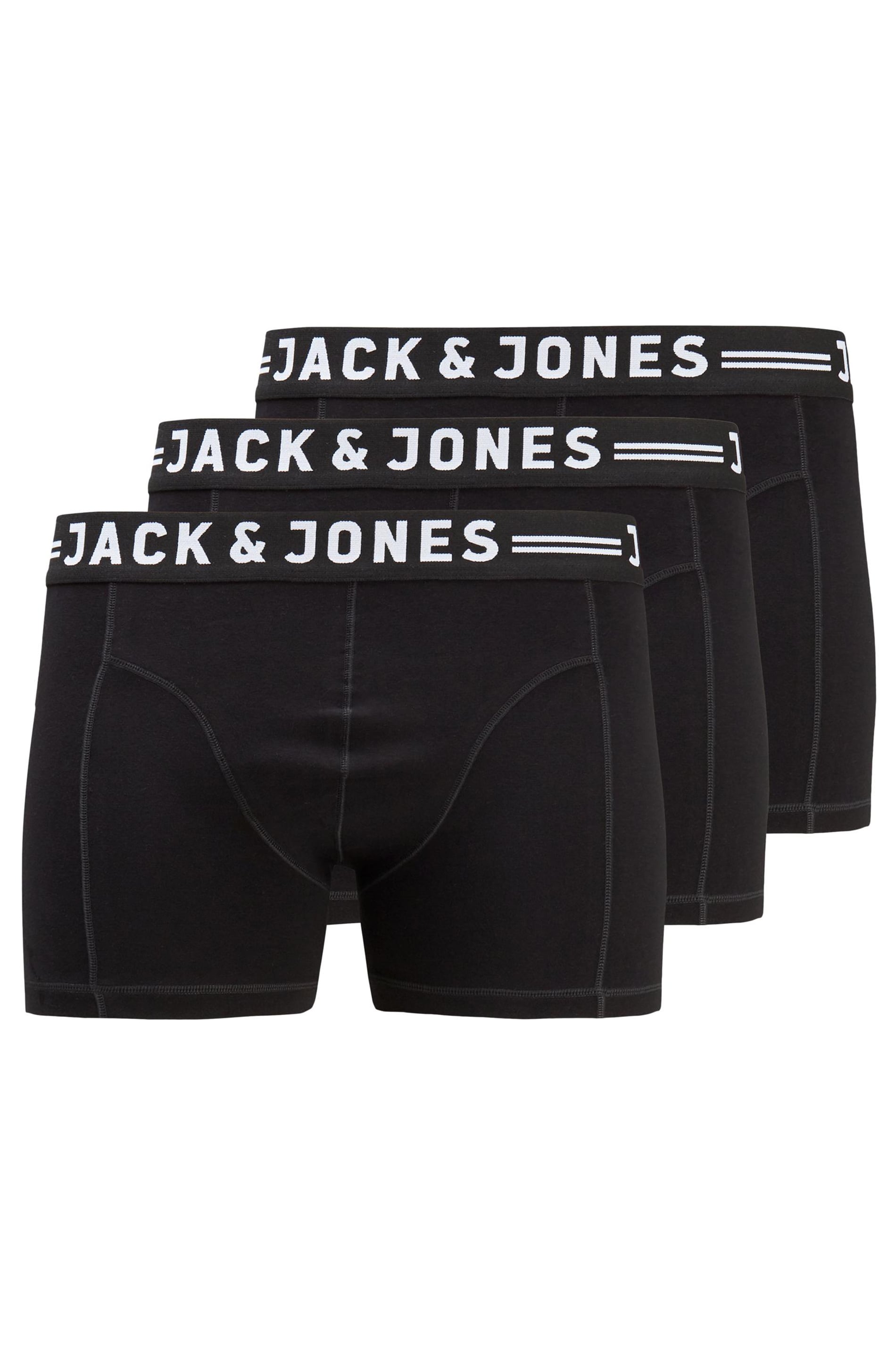 JACK & JONES Black 3 Pack Trunks 3