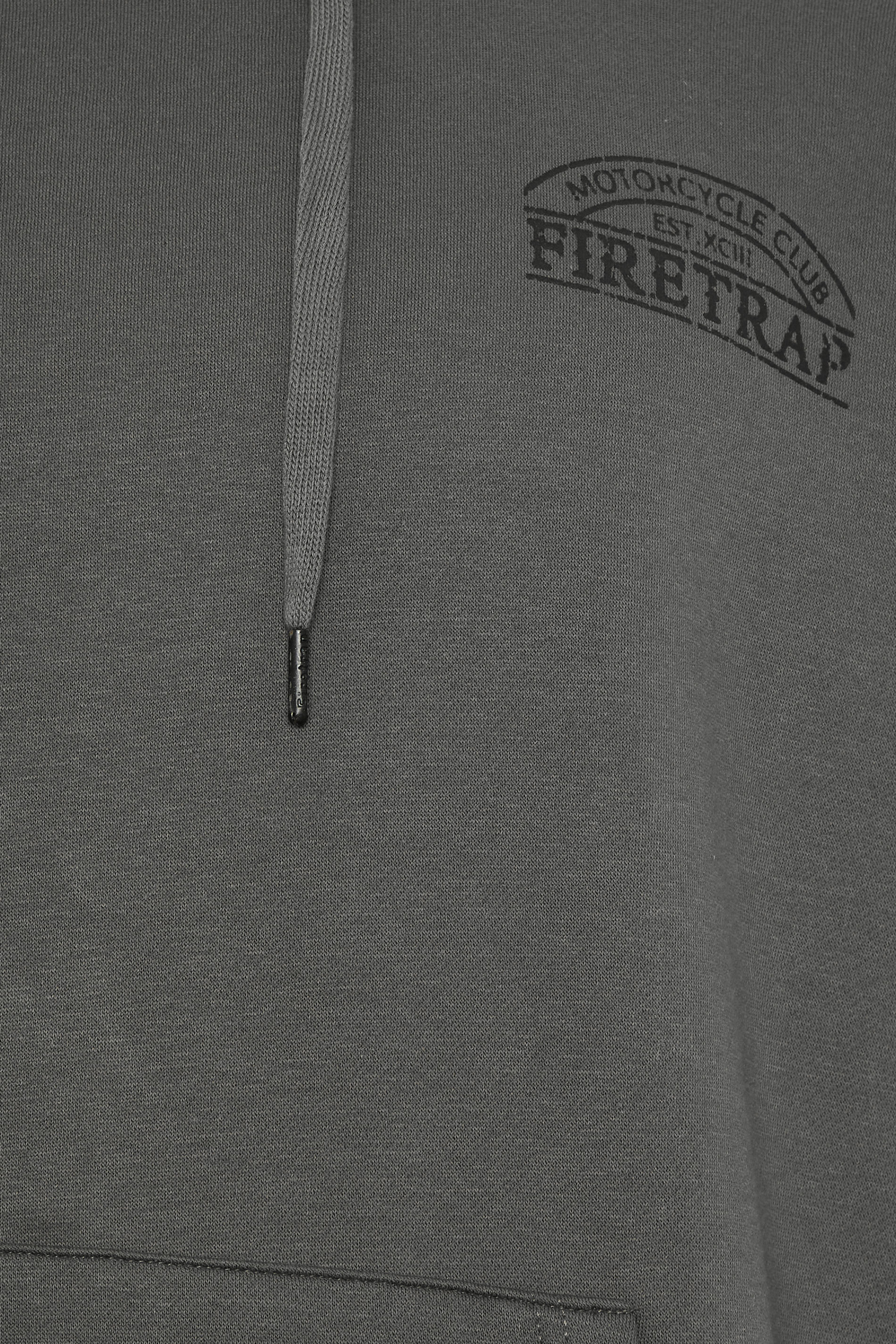FIRETRAP Big & Tall Stormy Grey Hoodie | BadRhino 4