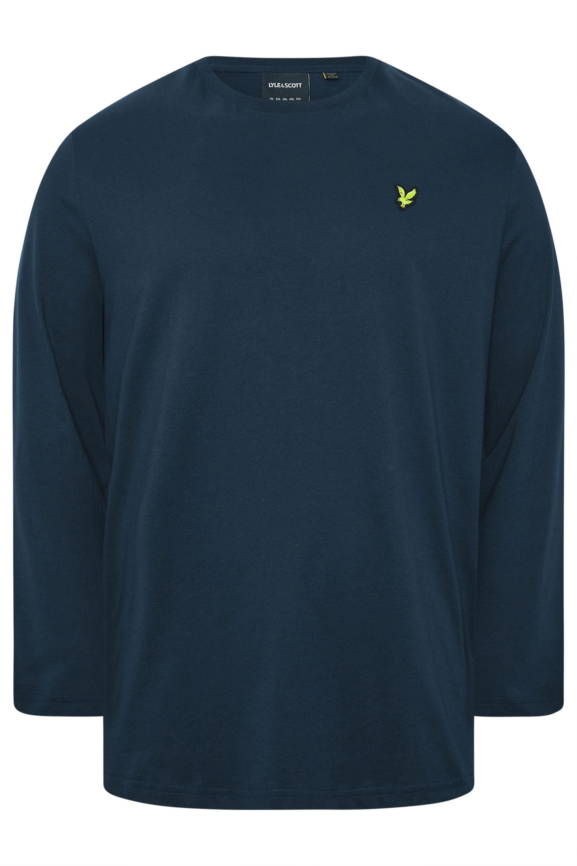 LYLE & SCOTT Big & Tall Navy Blue Long Sleeve T-Shirt | BadRhino 2