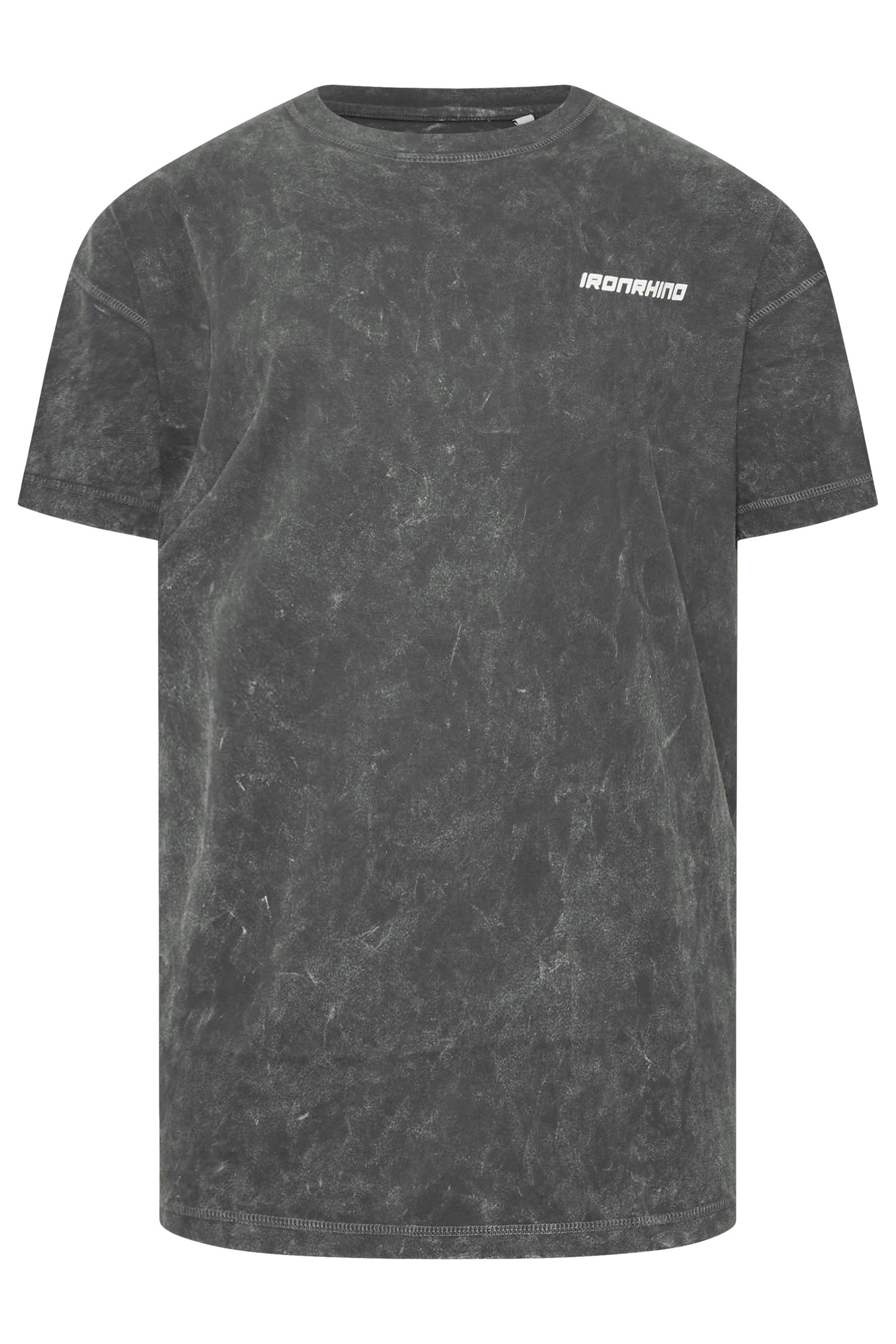 IronRhino Big & Tall Grey 'IronRhino Sport' Acid Wash T-Shirt | BadRhino 6