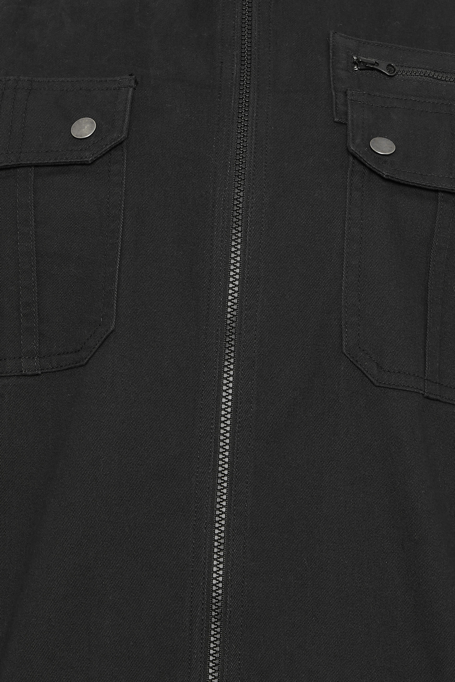 BadRhino Big & Tall Black Cotton Zip Through Jacket | BadRhino 3