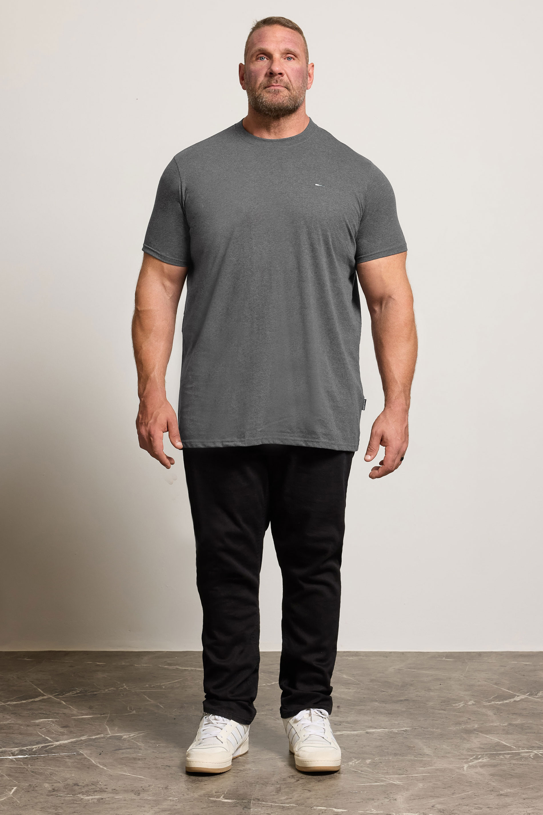 BadRhino Big & Tall Charcoal Grey Extra Long Core T-Shirt | BadRhino 2