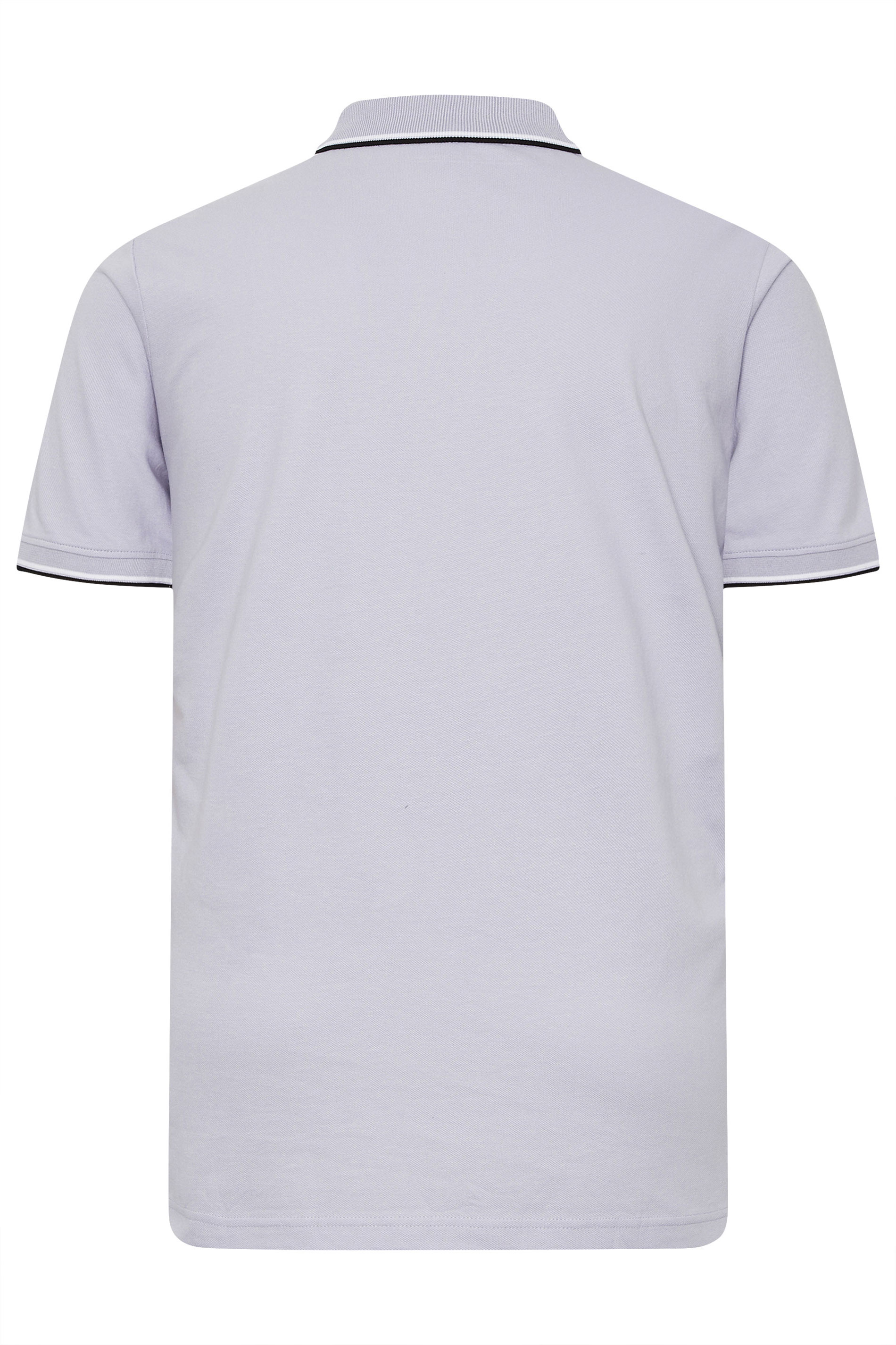 BadRhino Big & Tall Light Purple Tipped Polo Shirt | BadRhino 7