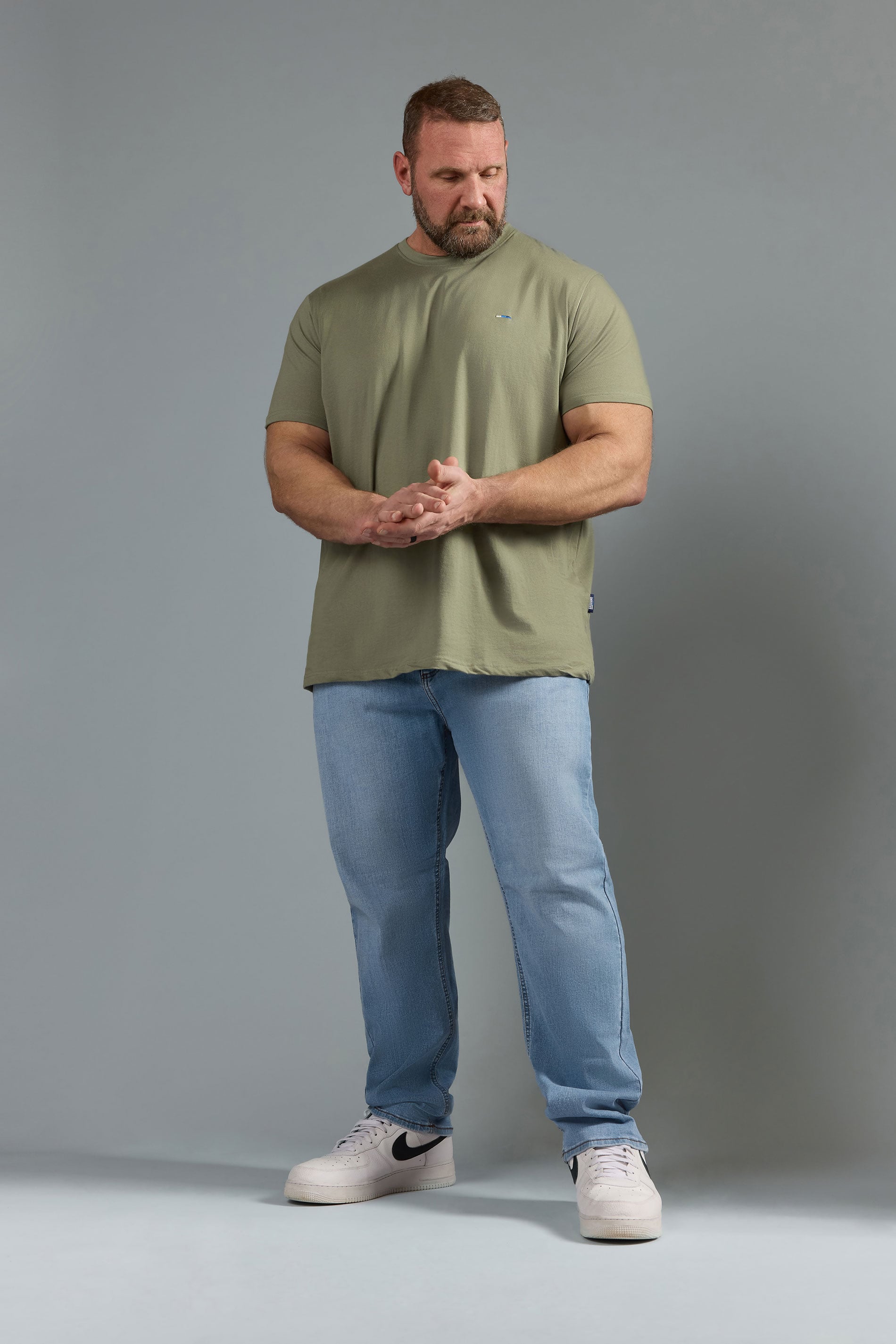 BadRhino Big & Tall Light Blue Straight Leg Stretch Jeans | BadRhino 1