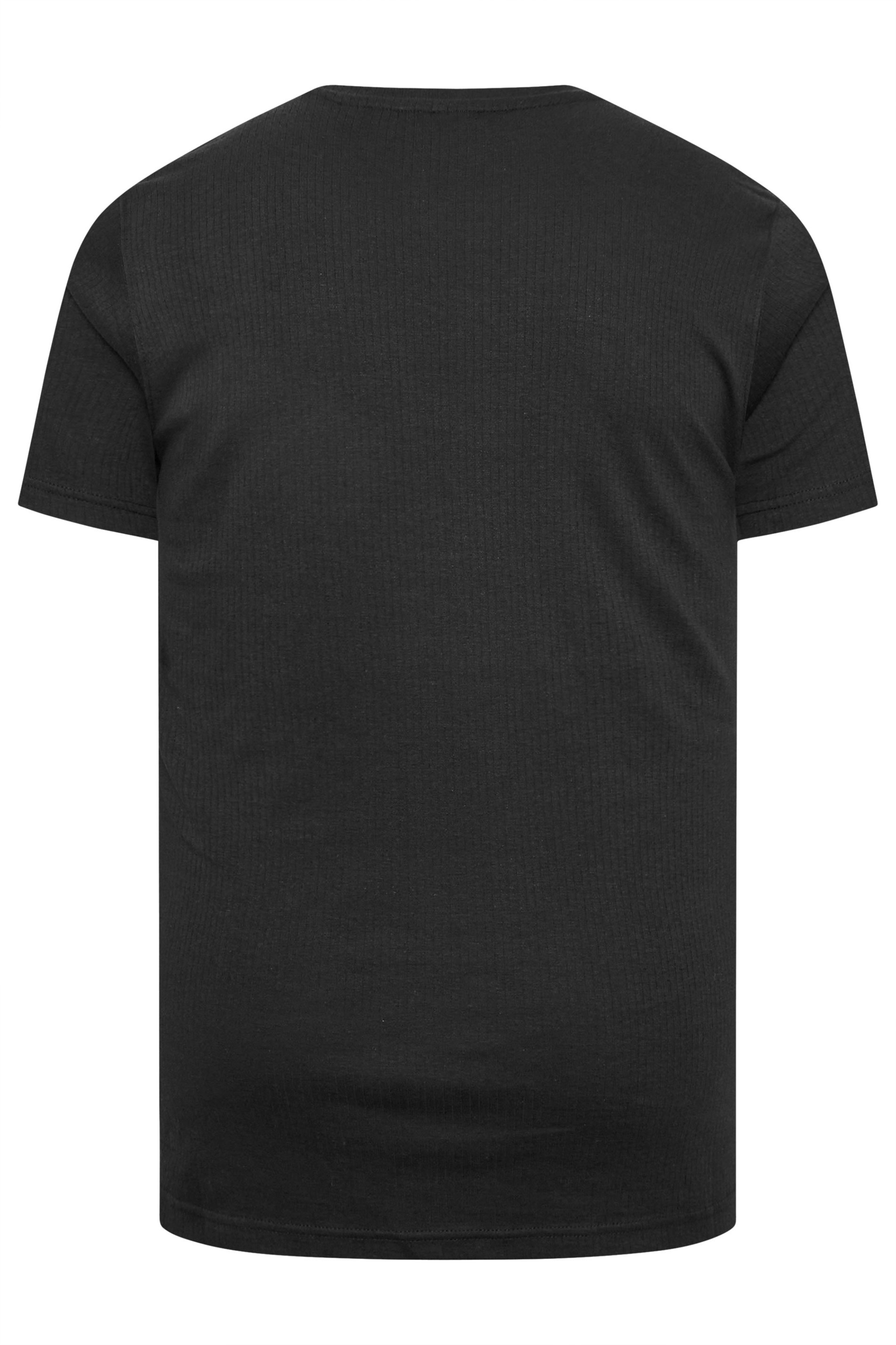 D555 Big & Tall Black Thermal Short Sleeve T-Shirt | BadRhino 4