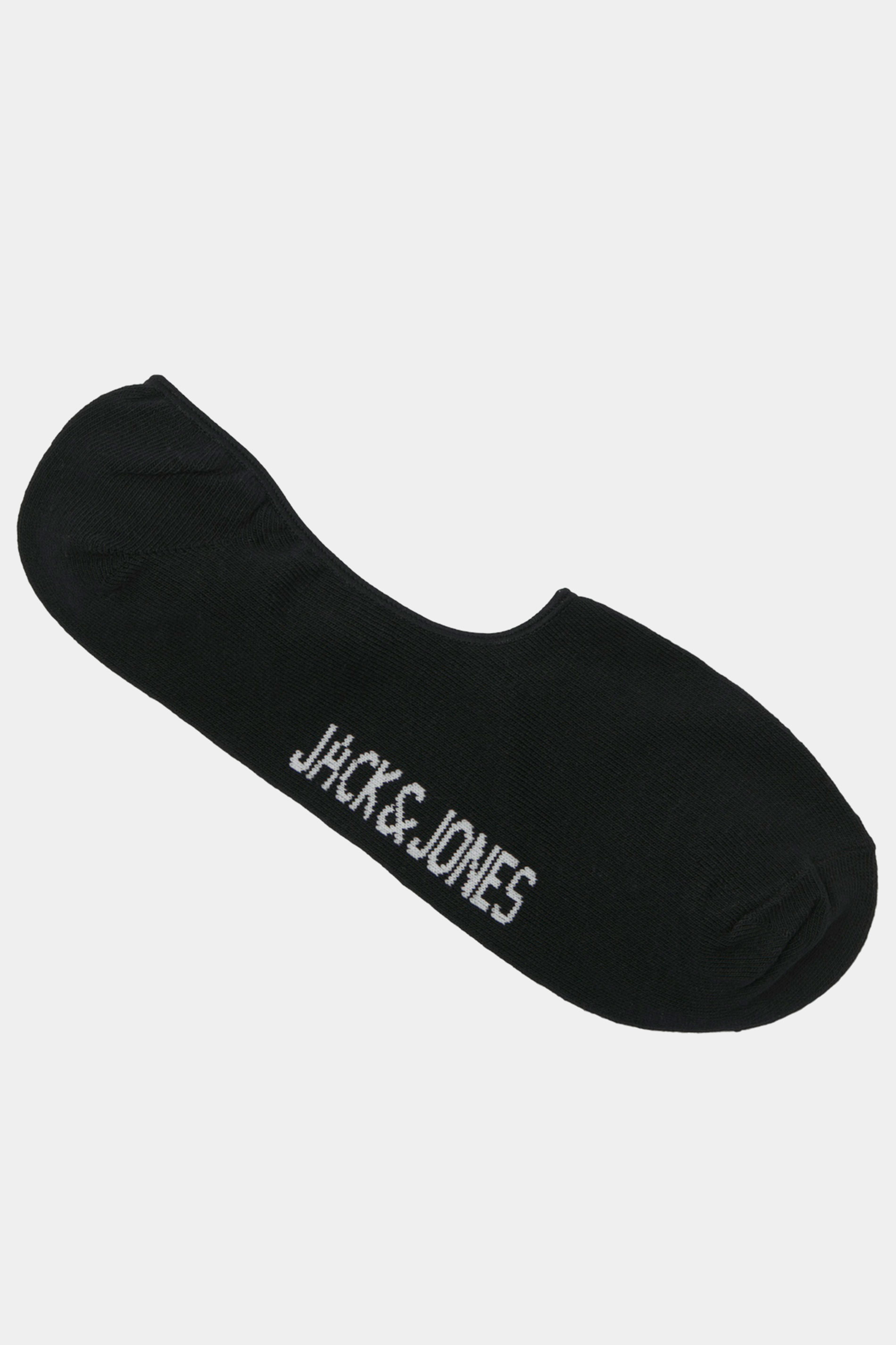 JACK & JONES 3 Pack Black Invisible Trainer Socks | BadRhino 4
