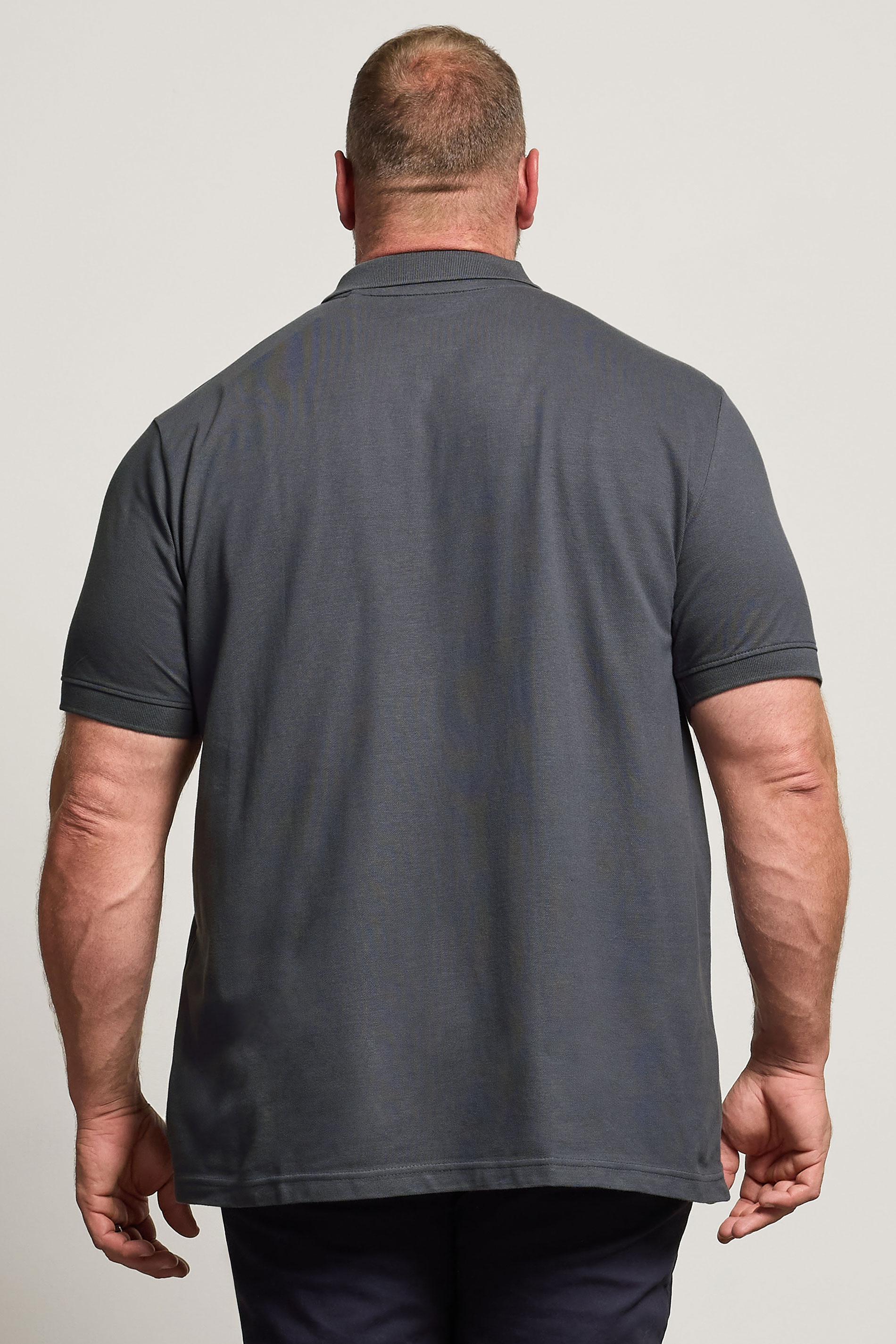 BadRhino Big & Tall Dark Grey Polo Shirt | BadRhino 3