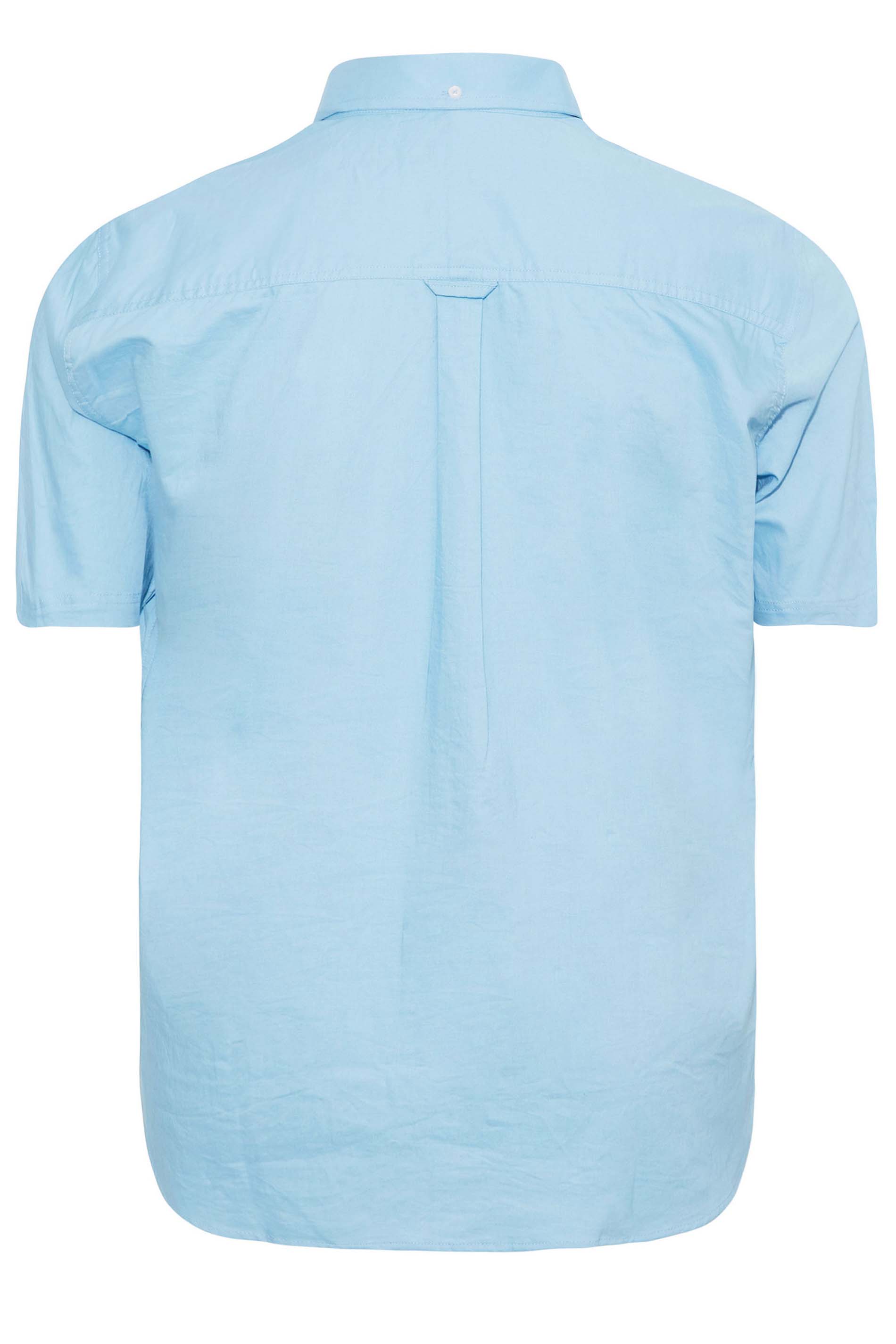 BadRhino Light Blue Essential Short Sleeve Oxford Shirt | BadRhino 4