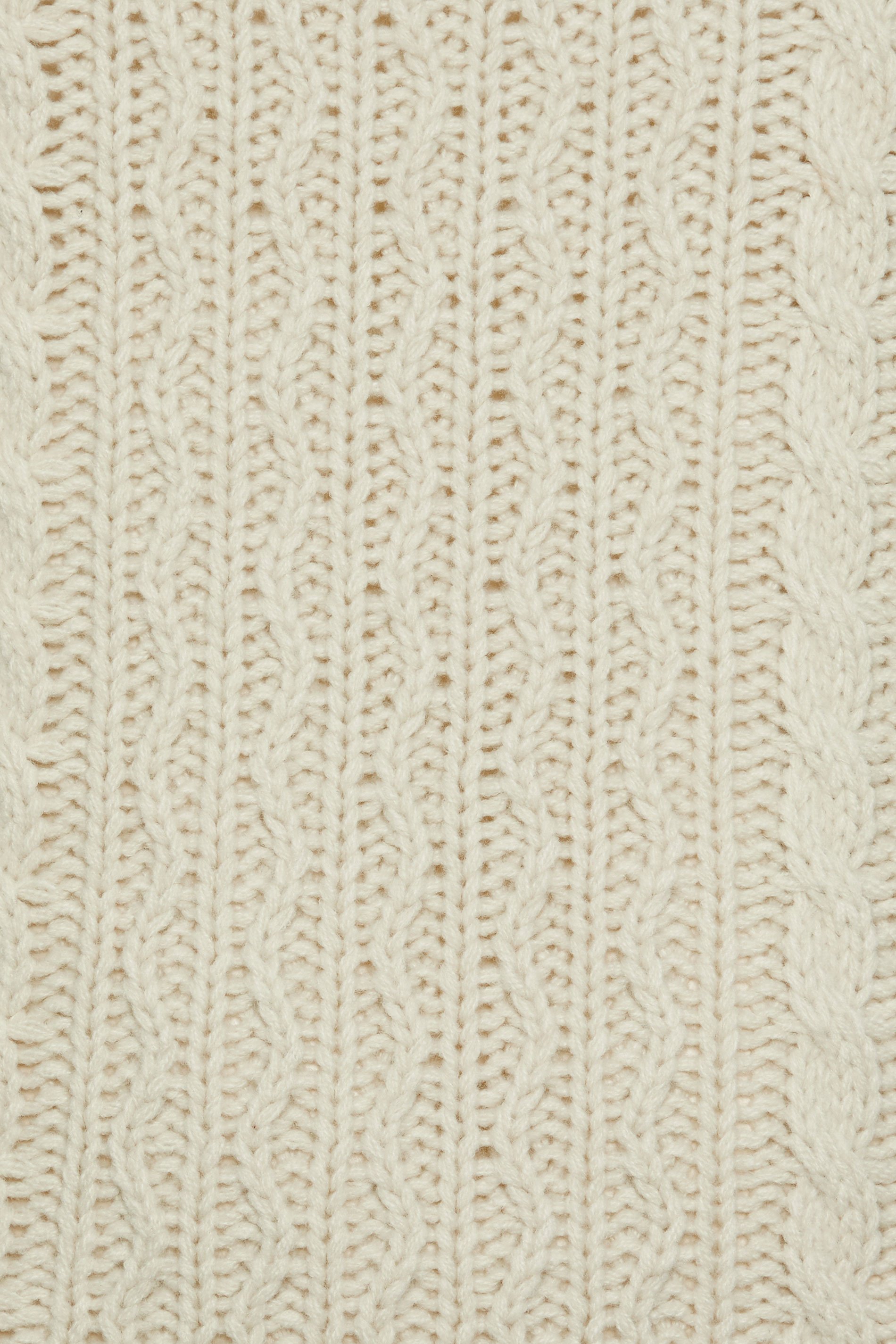 BadRhino Big & Tall Cream Crew Neck Cable Knit Jumper | BadRhino 3