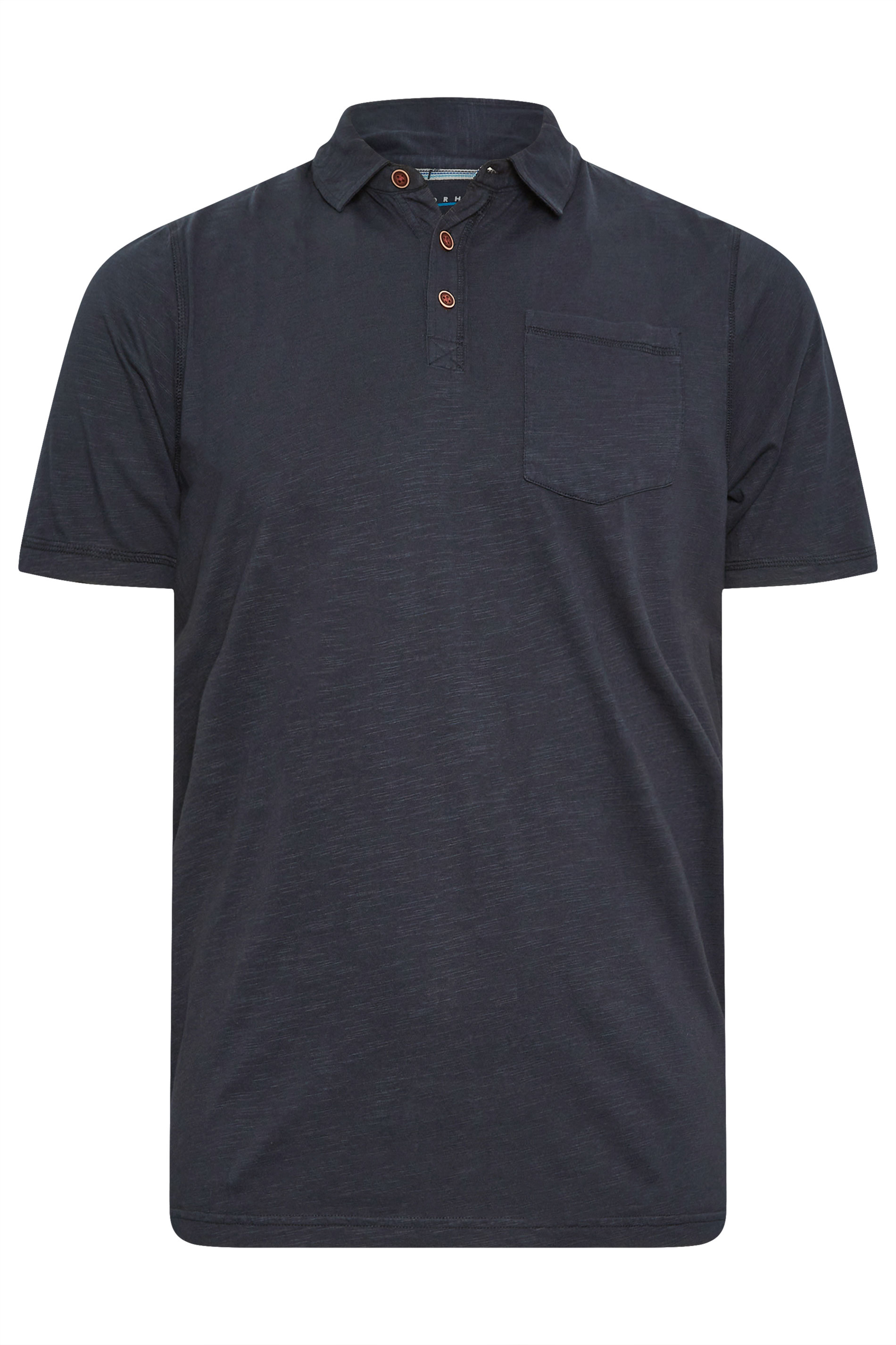 BadRhino Navy Blue Slub Polo Shirt | BadRhino 2