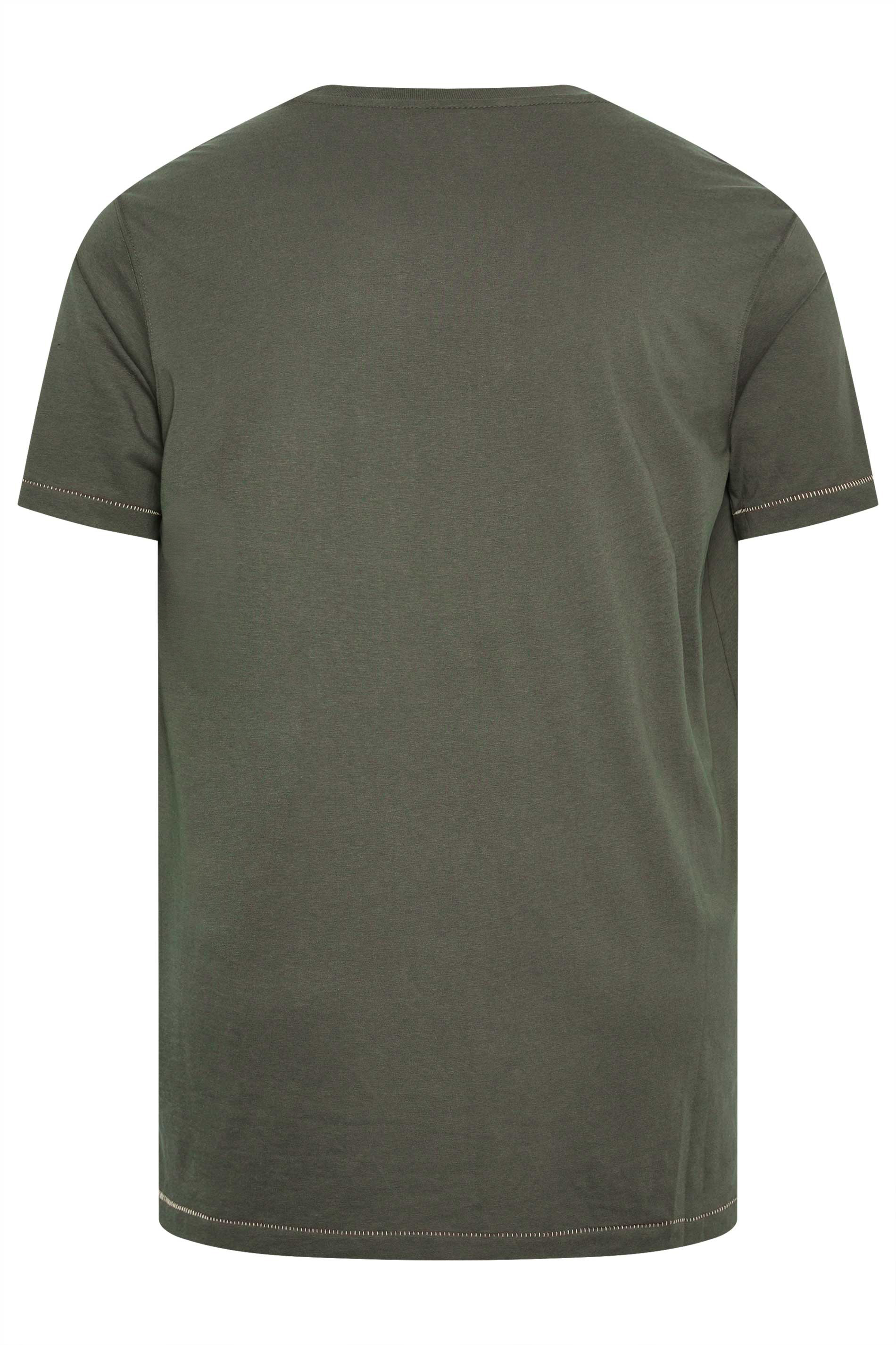 D555 Big & Tall Khaki Green Gas Monkey Graphic T-Shirt | BadRhino