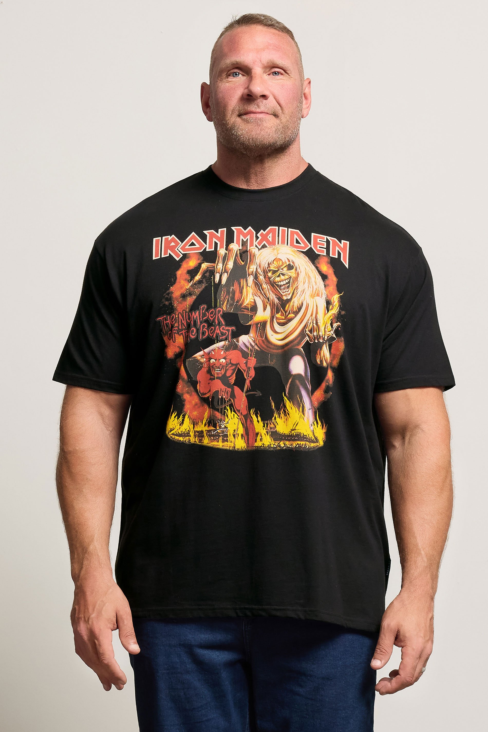 BadRhino Big & Tall Black Iron Maiden Graphic T-Shirt | BadRhino 1