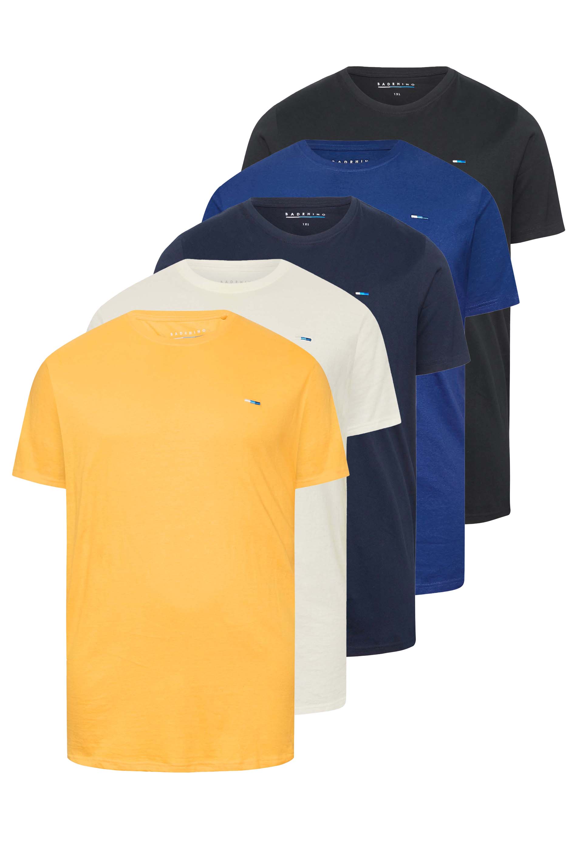 BadRhino For Less Black Assorted Lightweight 5 Pack T-Shirts | BadRhino 2
