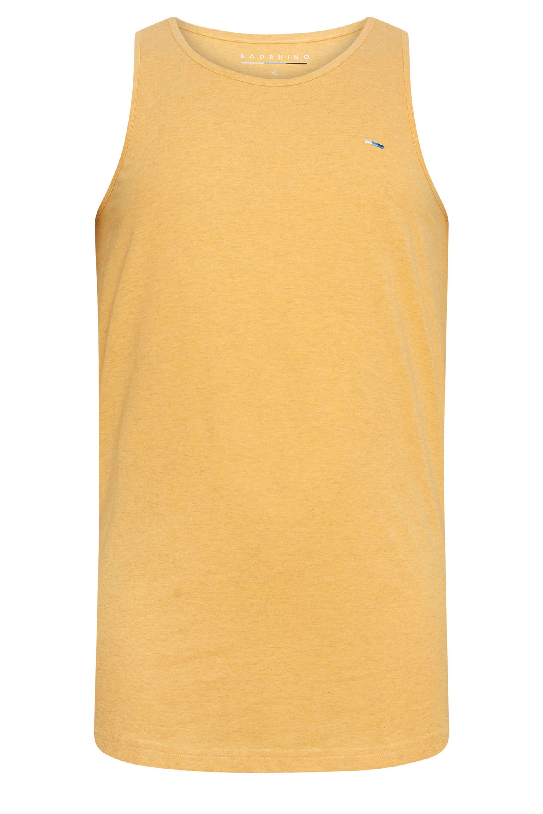 BadRhino Big & Tall Yellow Cotton Marl Vest | BadRhino 4