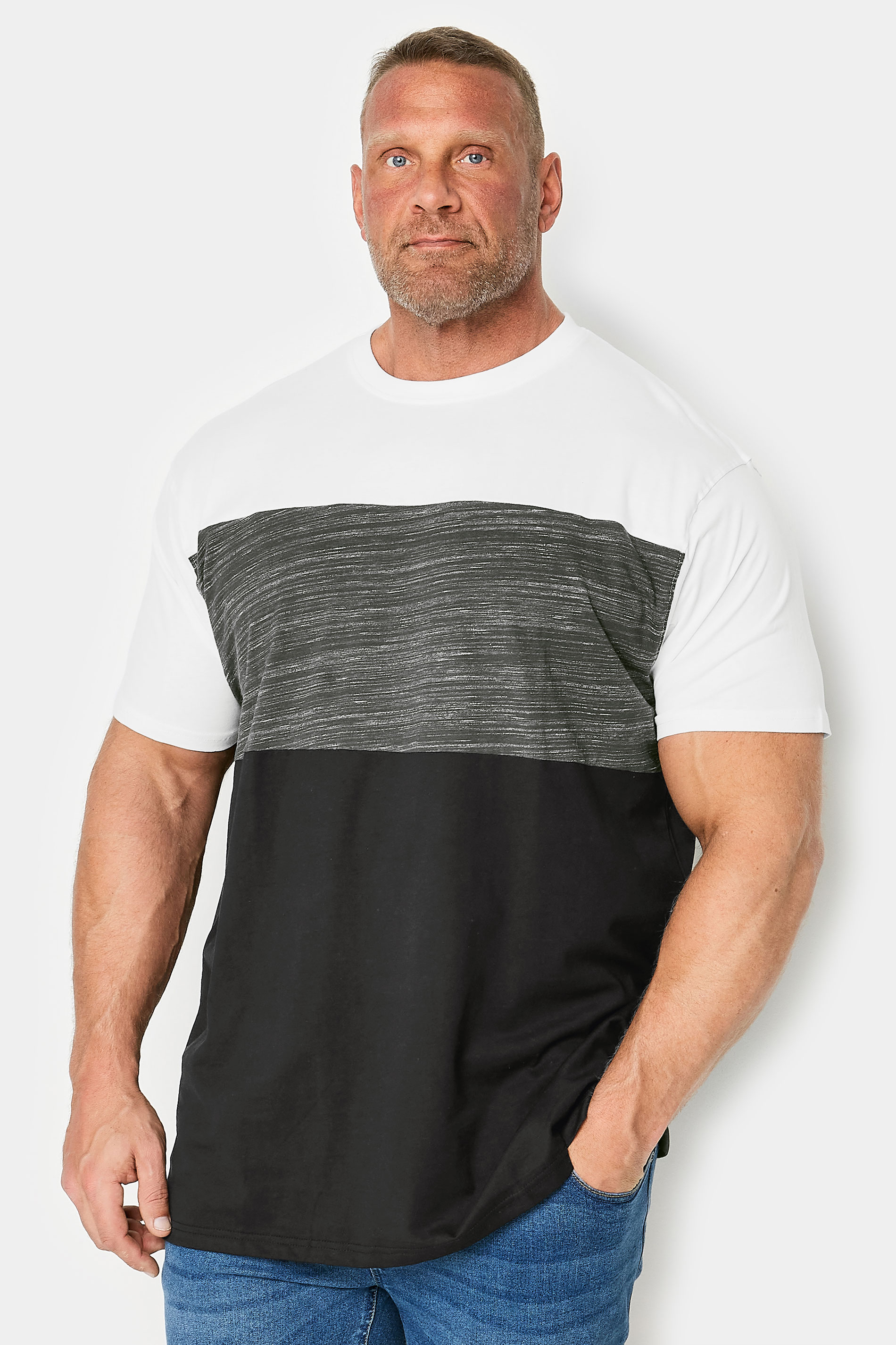 KAM Big & Tall Charcoal Grey Cut & Sew T-Shirt | BadRhino 1