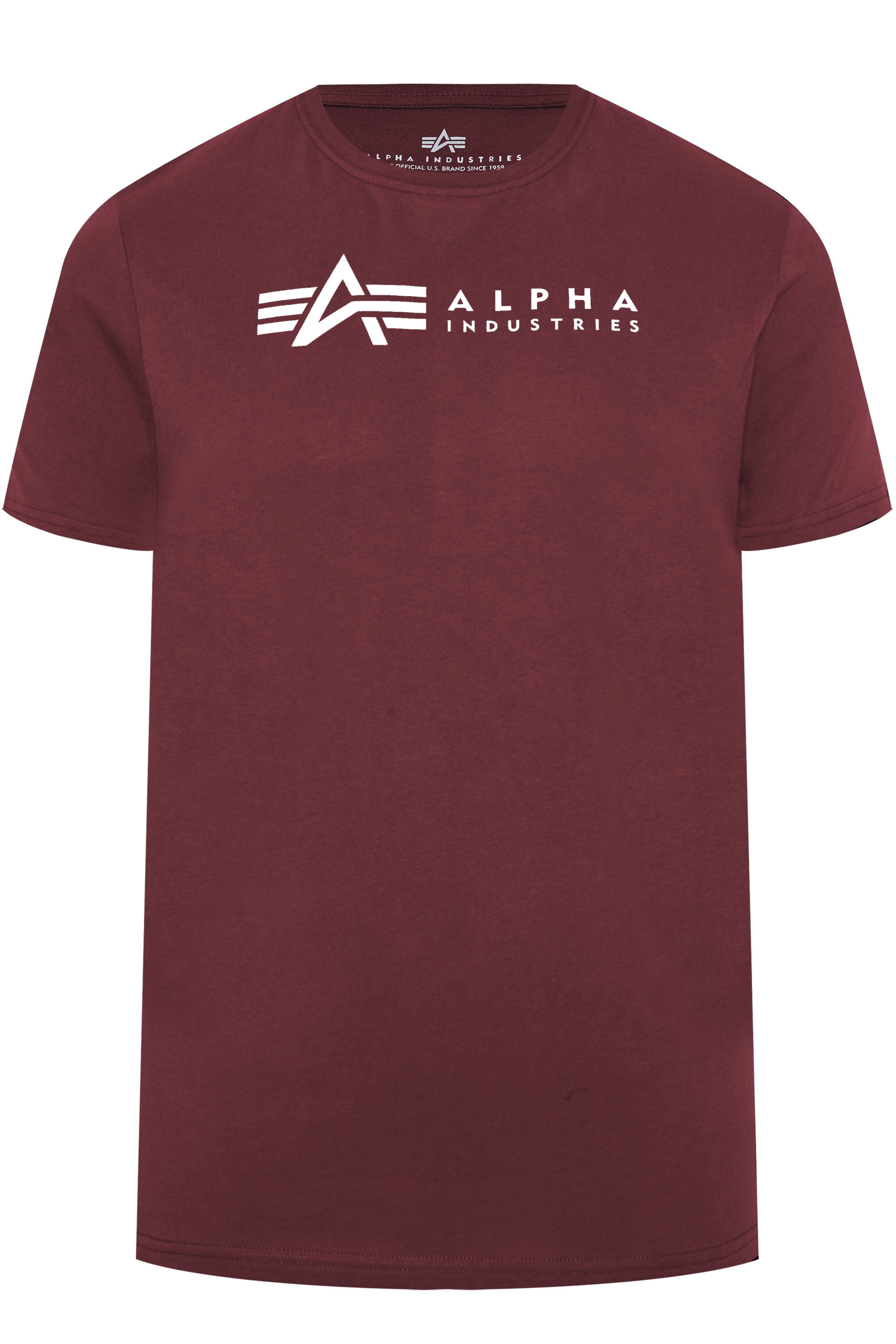 ALPHA INDUSTRIES Burgundy Red 2 Pack Logo T-Shirts | BadRhino