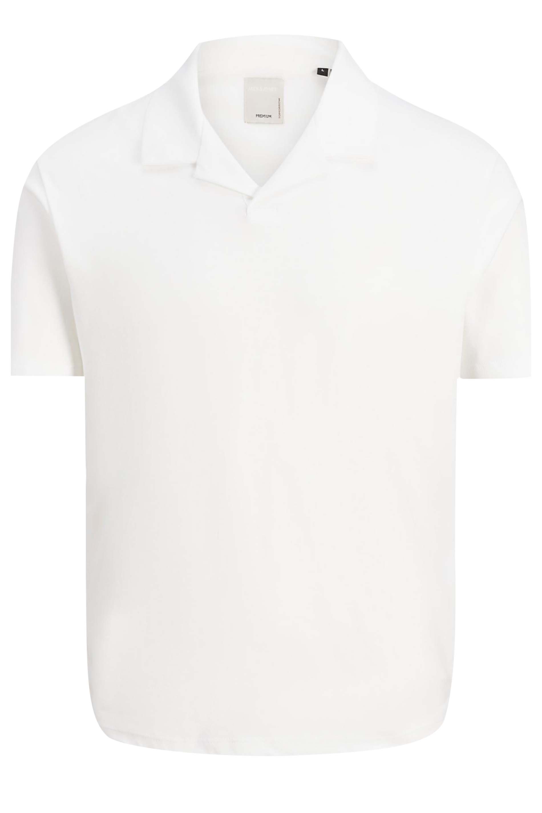 JACK & JONES PREMIUM Big & Tall White Polo Shirt | BadRhino 2