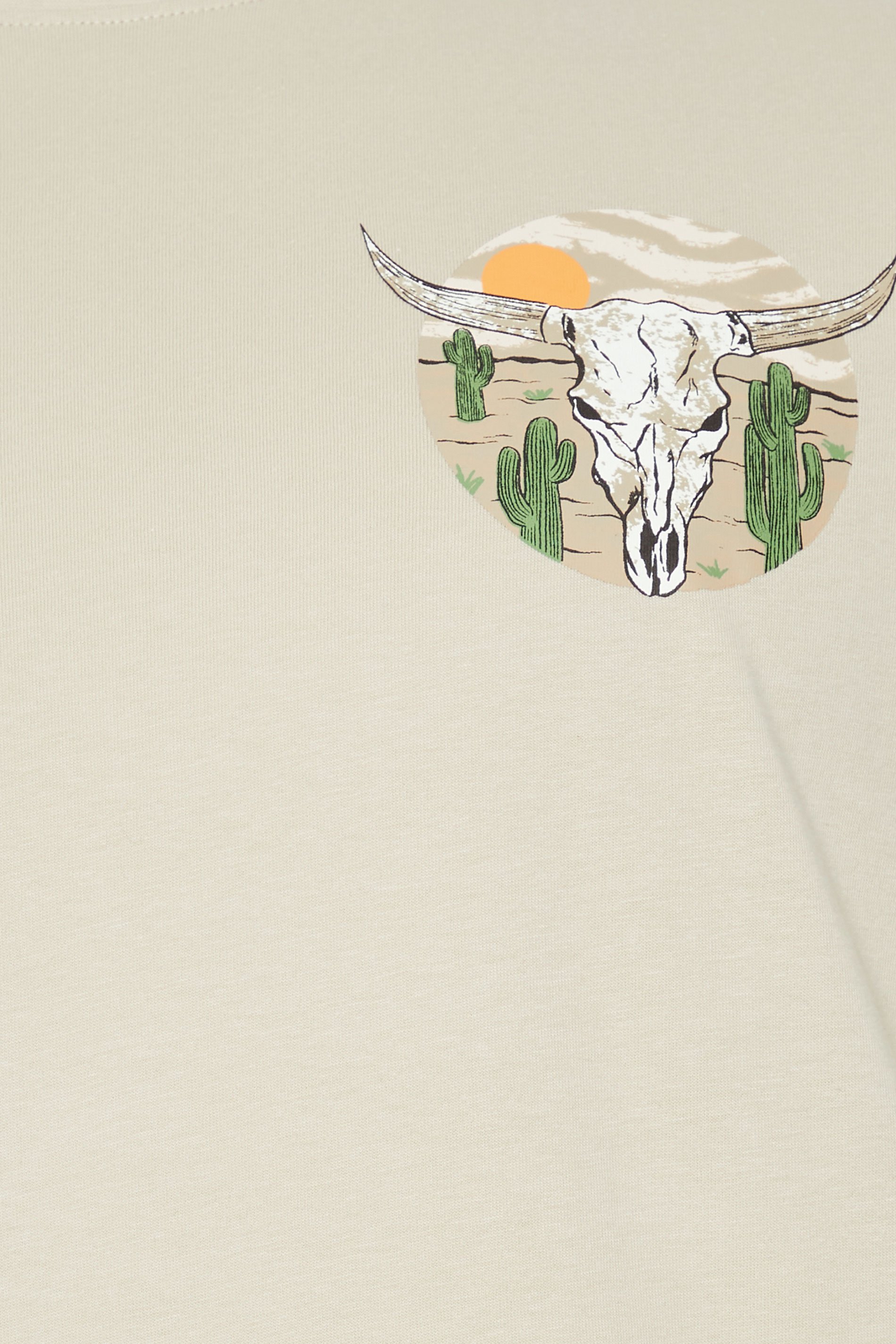 BadRhino Big & Tall Natural Brown Cow Skull Graphic T-Shirt | BadRhino 6