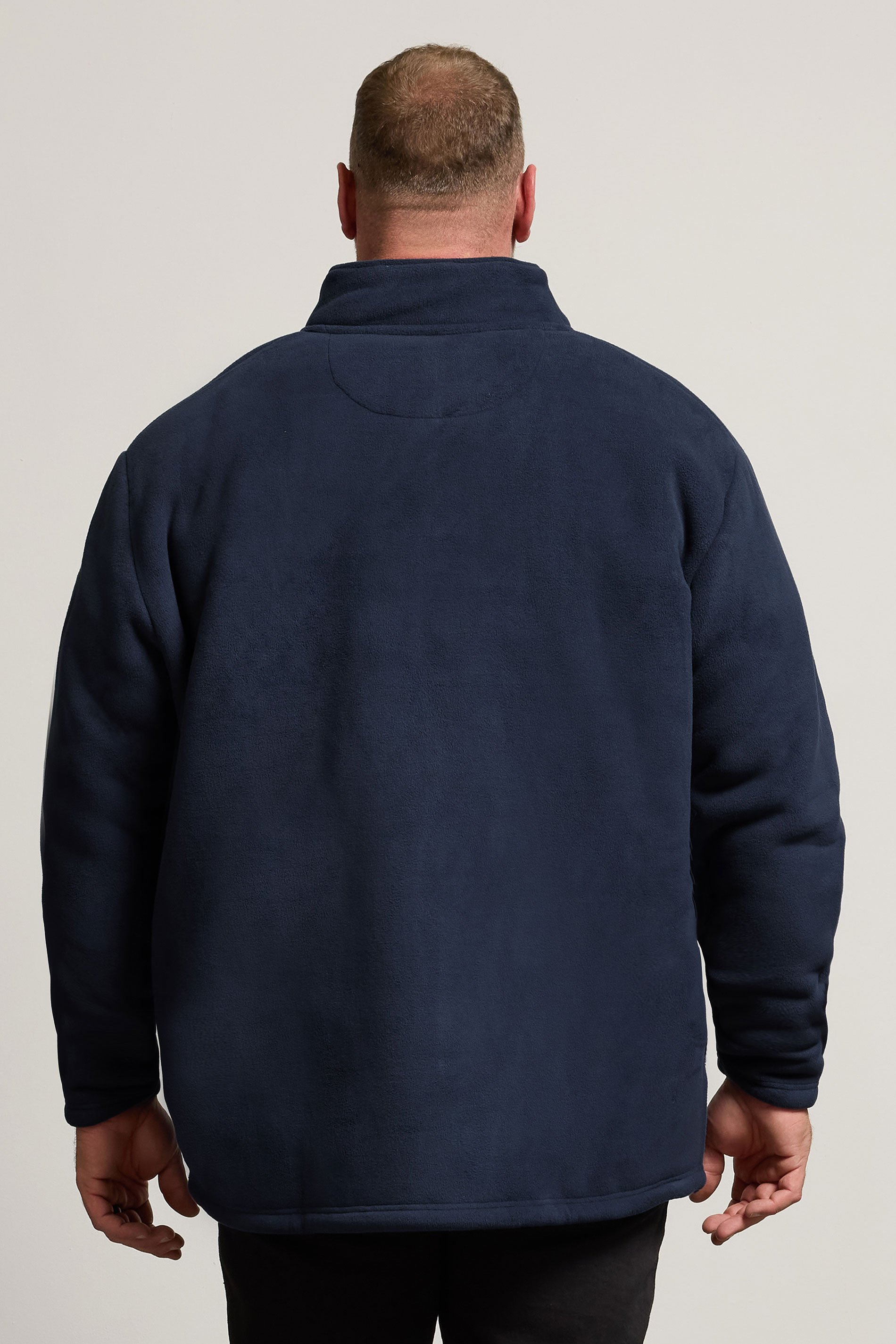 BadRhino Big & Tall Navy Blue Borg Fleece Jacket | BadRhino 3