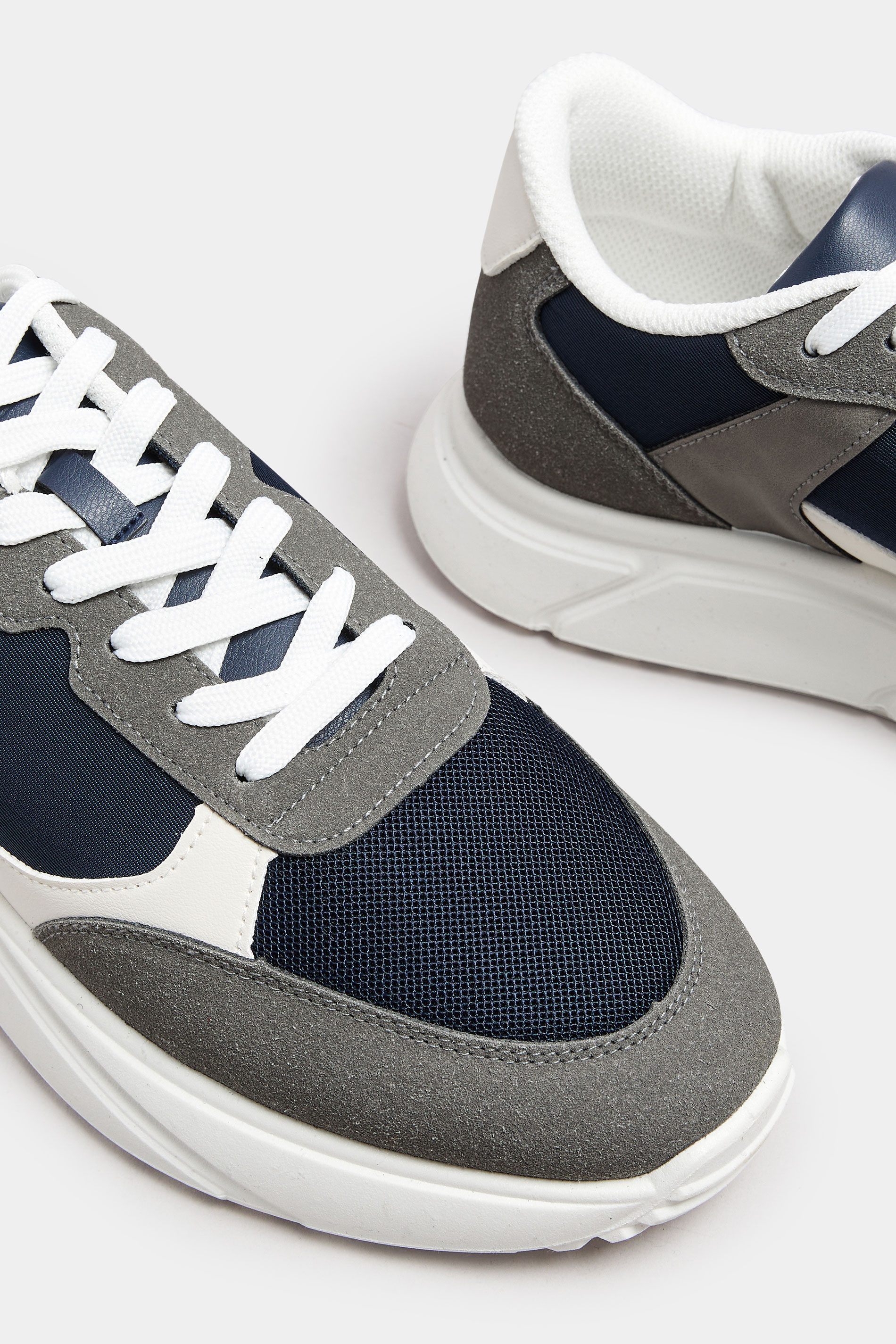 JACK & JONES White PU Runner Trainers | BadRhino 5