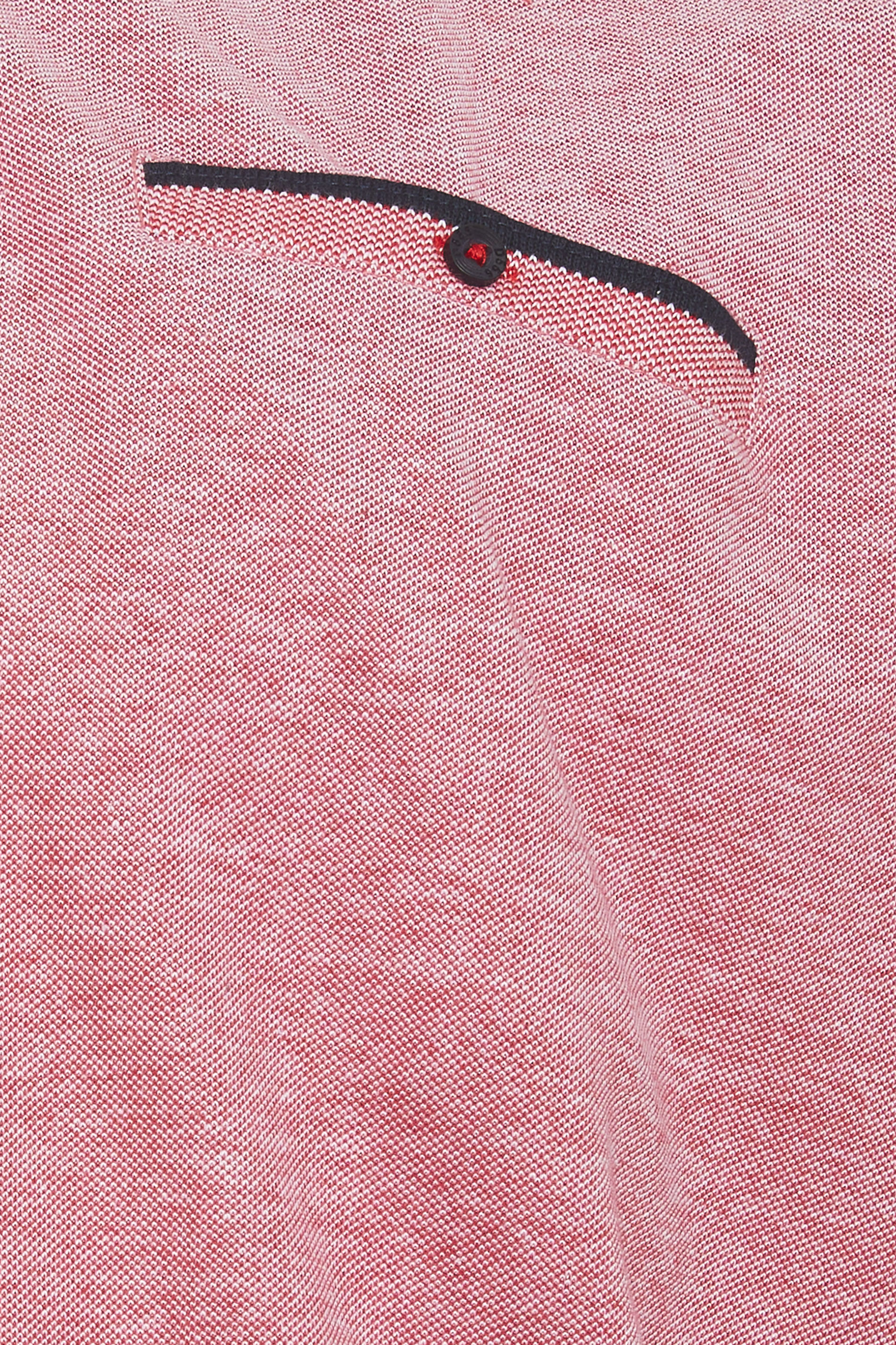 D555 Big & Tall Red Pique Jacquard Polo Shirt | BadRhino 5